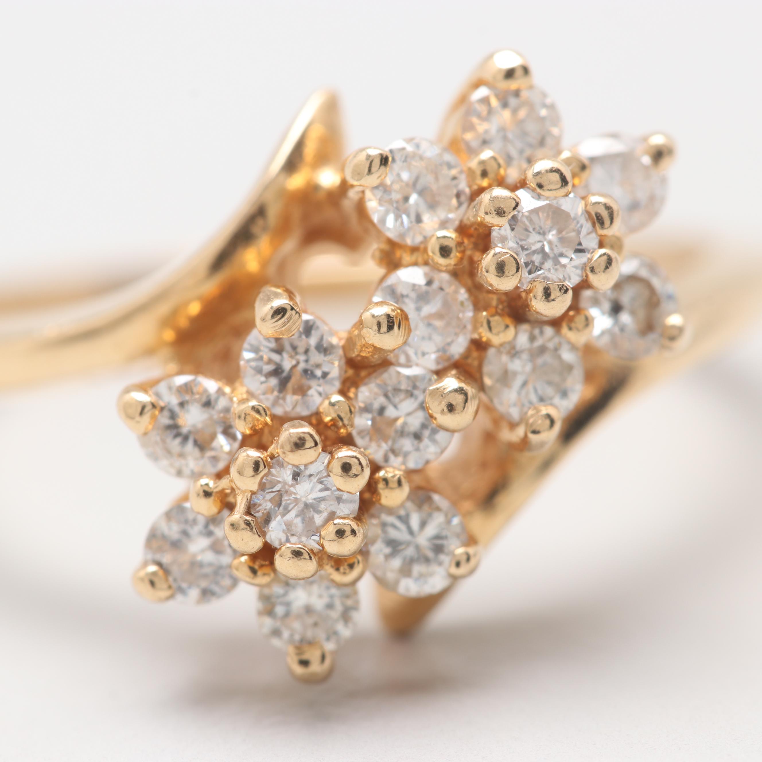 14K Yellow Gold Diamond Ring