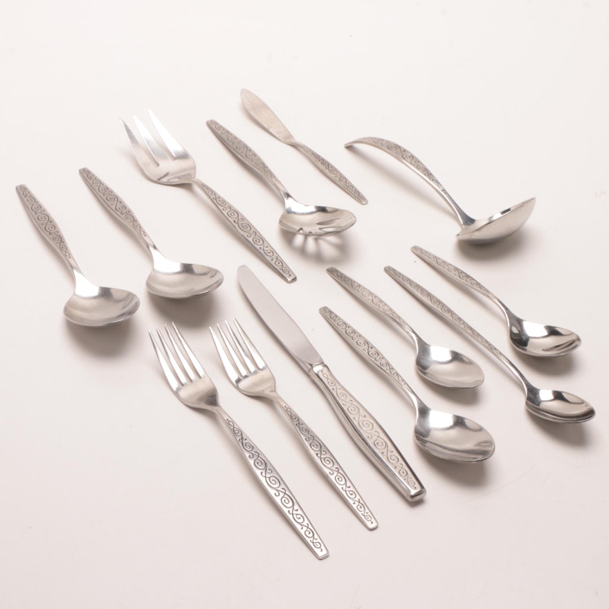 Set of Oneida Stainless Steel Flatware