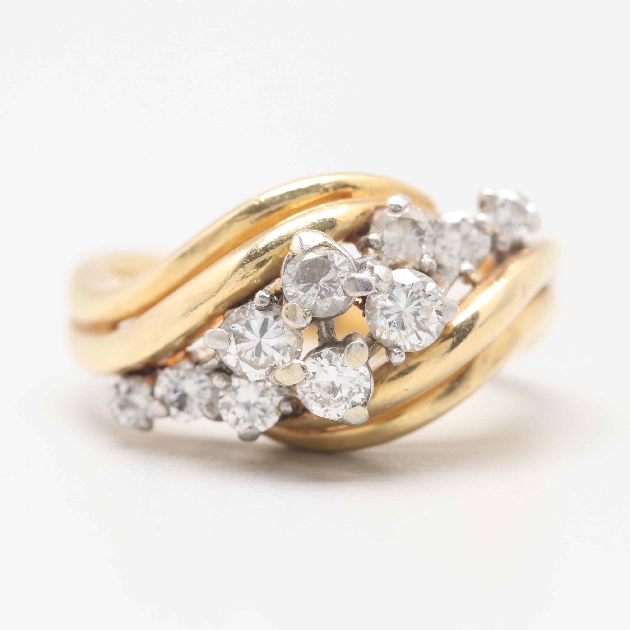 18K Yellow Gold Diamond Ring