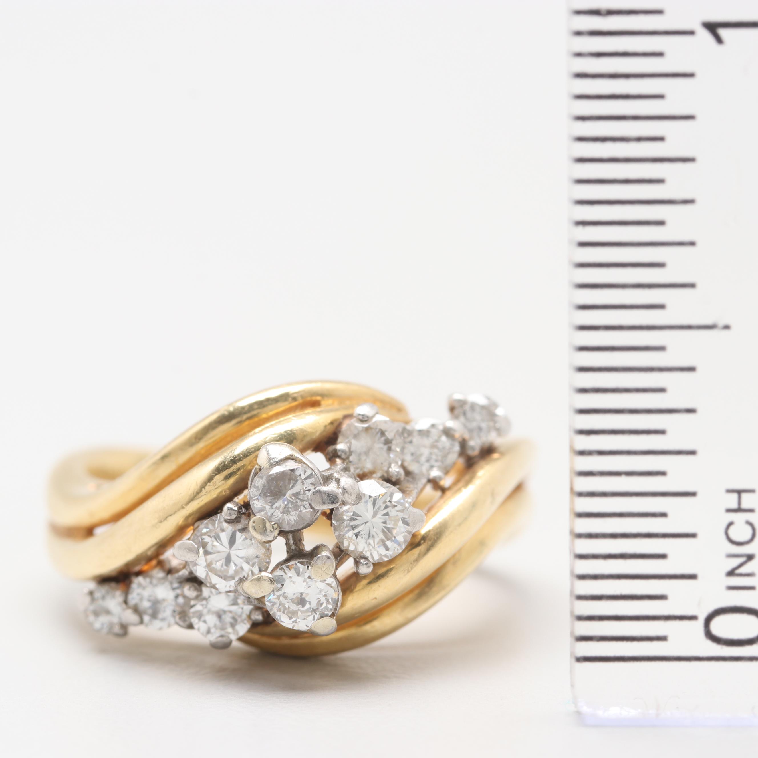 18K Yellow Gold Diamond Ring