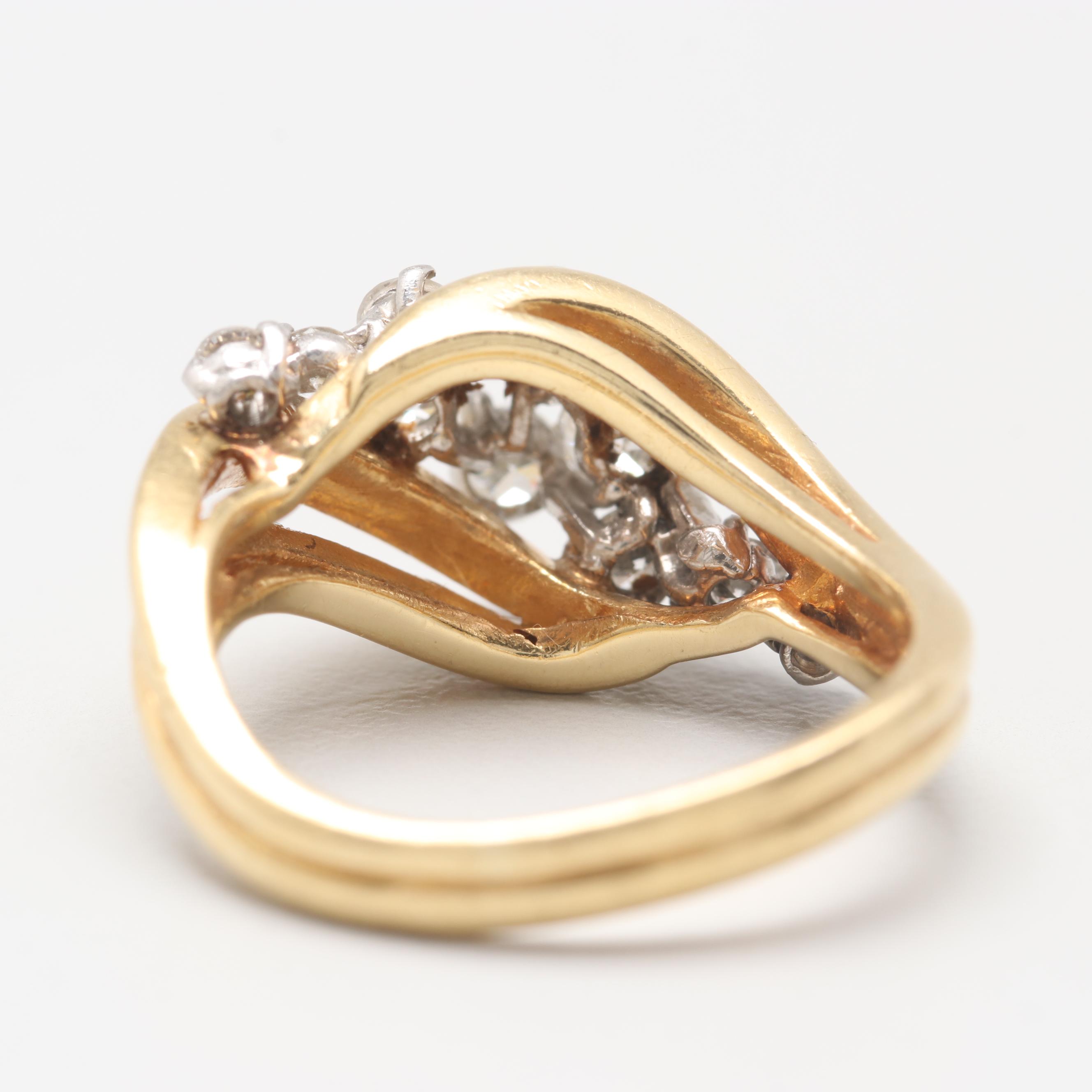 18K Yellow Gold Diamond Ring