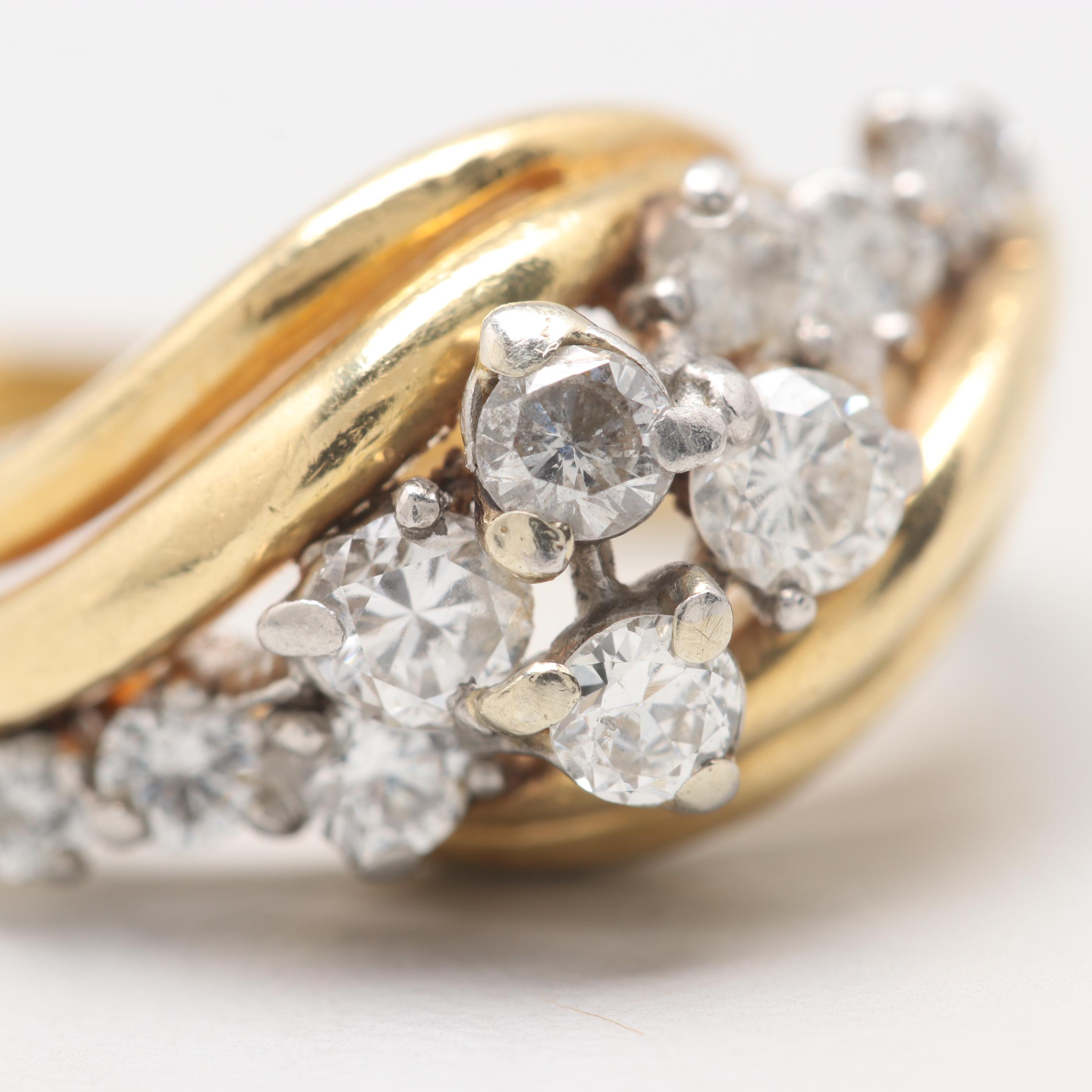 18K Yellow Gold Diamond Ring