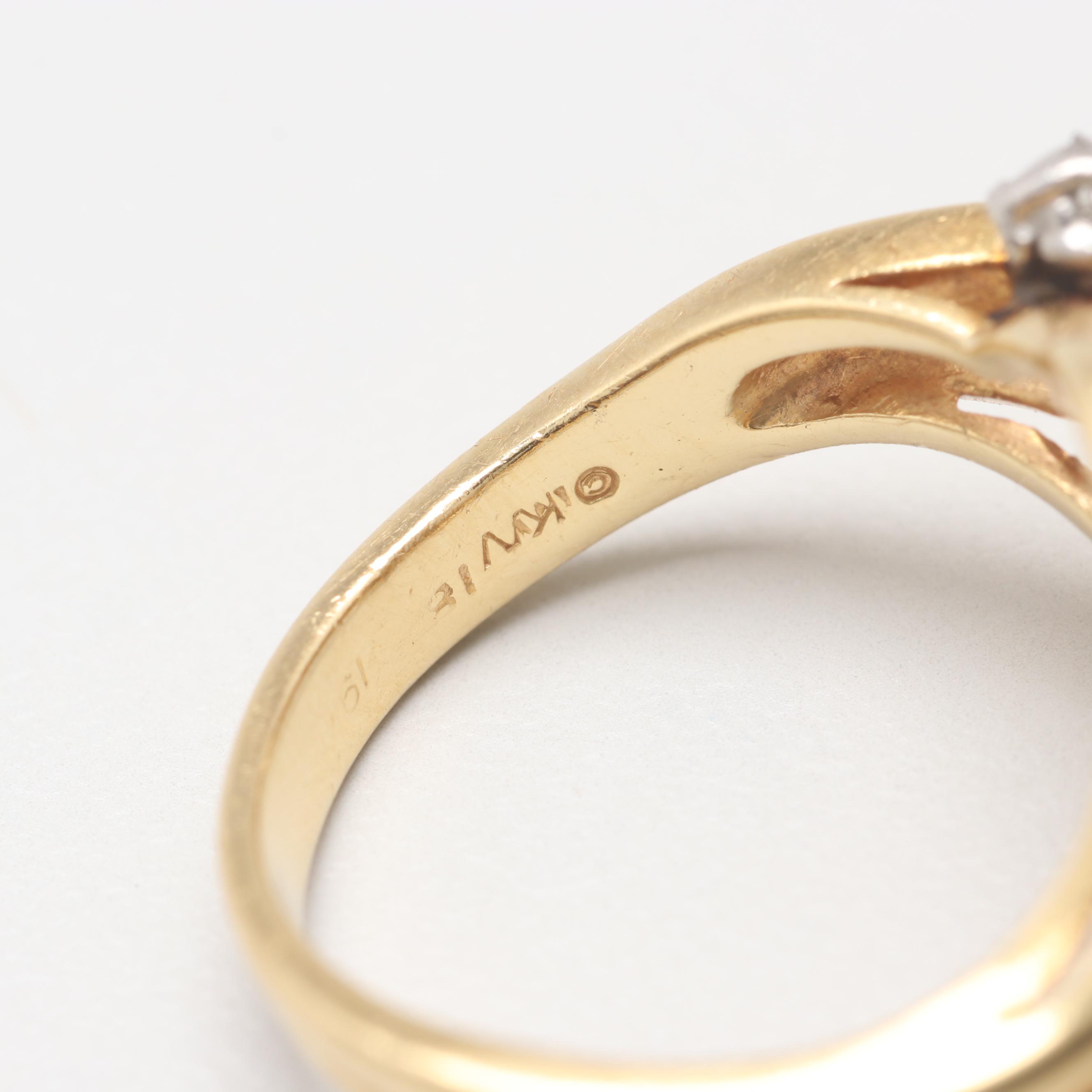 18K Yellow Gold Diamond Ring