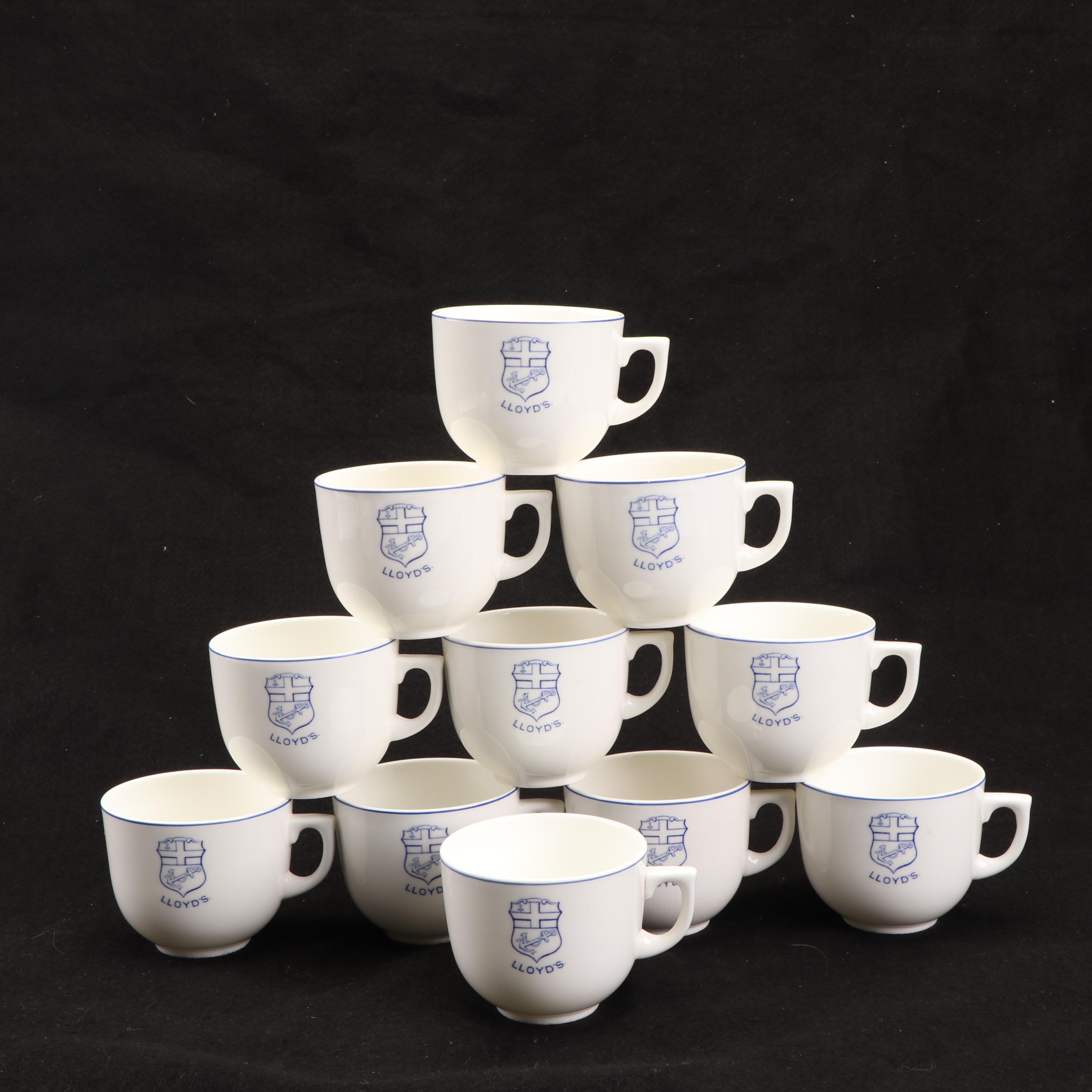 Vintage Royal Doulton "Lloyd's of London" Bone China Cups and Saucers