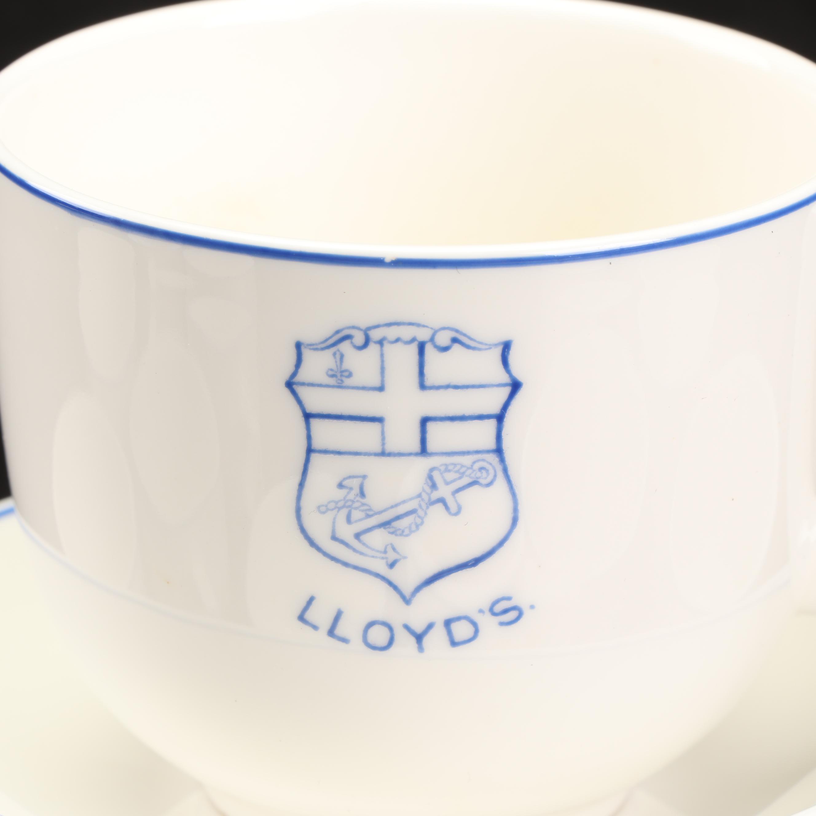 Vintage Royal Doulton "Lloyd's of London" Bone China Cups and Saucers