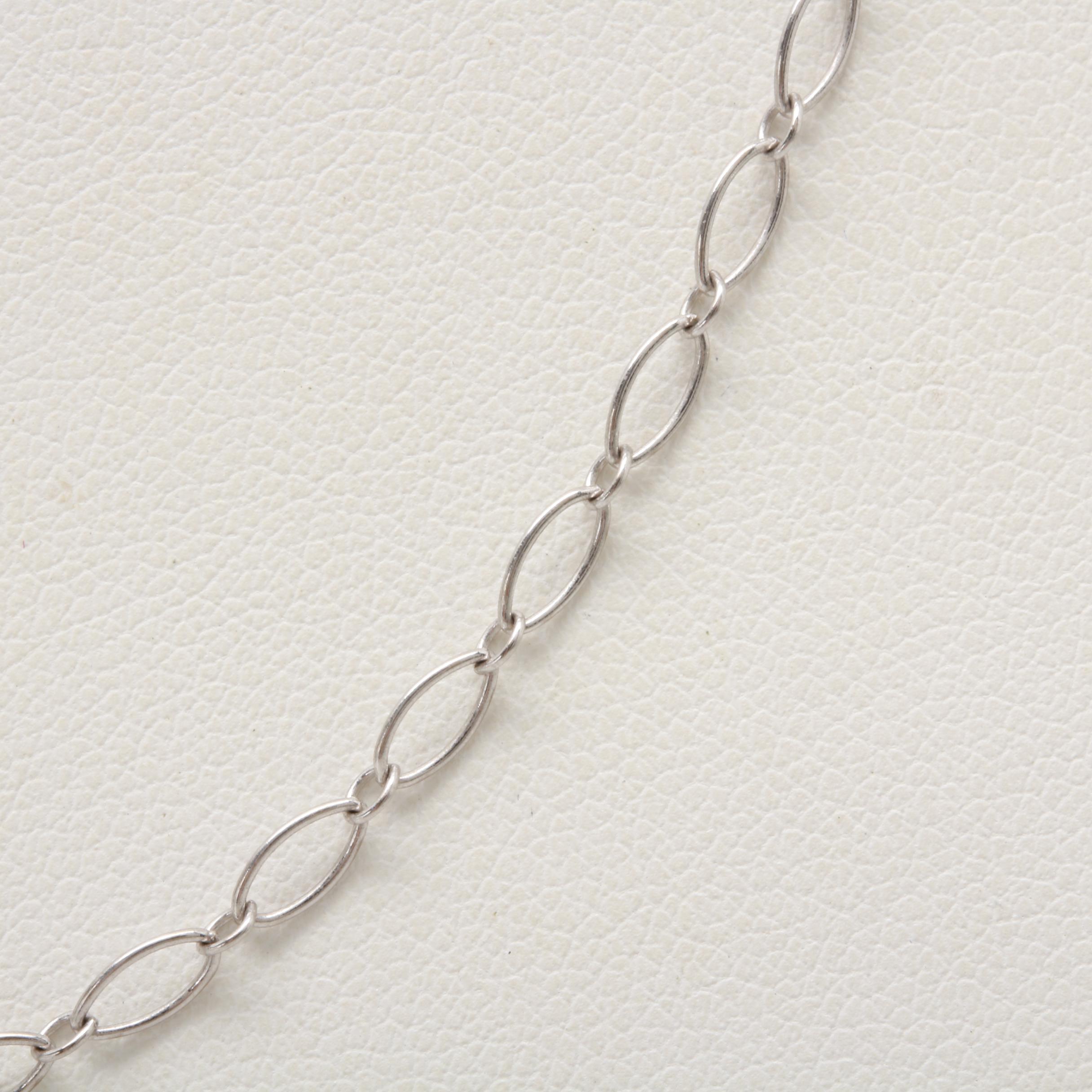 Tiffany & Co. 18K White Gold Oval Link Chain Necklace
