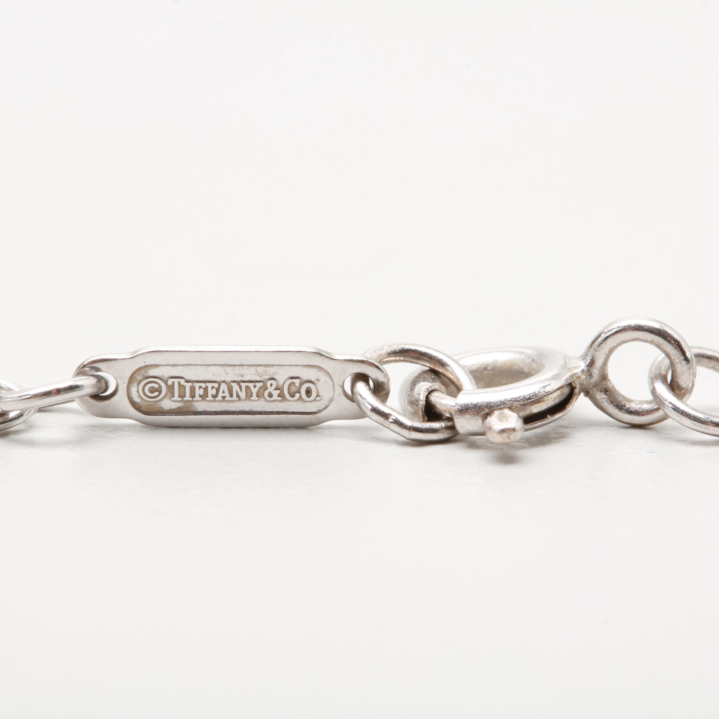 Tiffany & Co. 18K White Gold Oval Link Chain Necklace