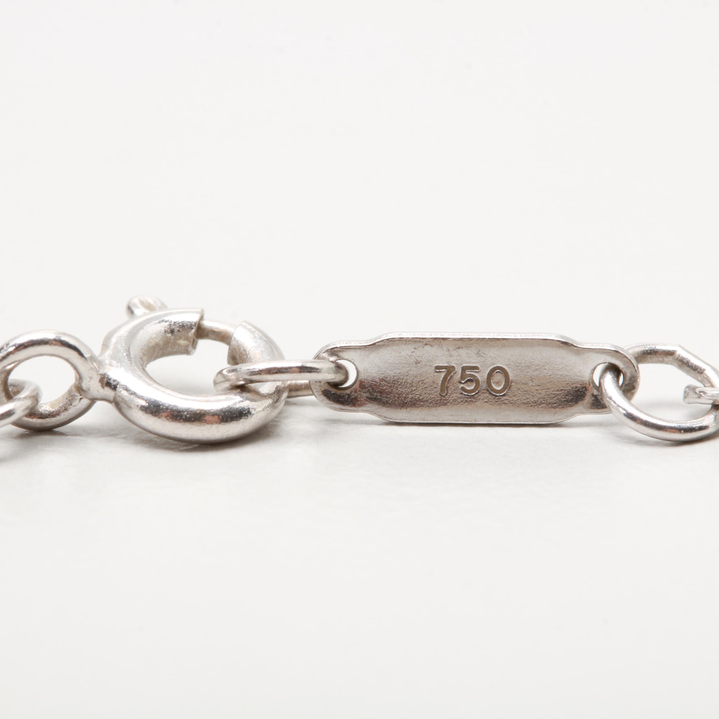 Tiffany & Co. 18K White Gold Oval Link Chain Necklace