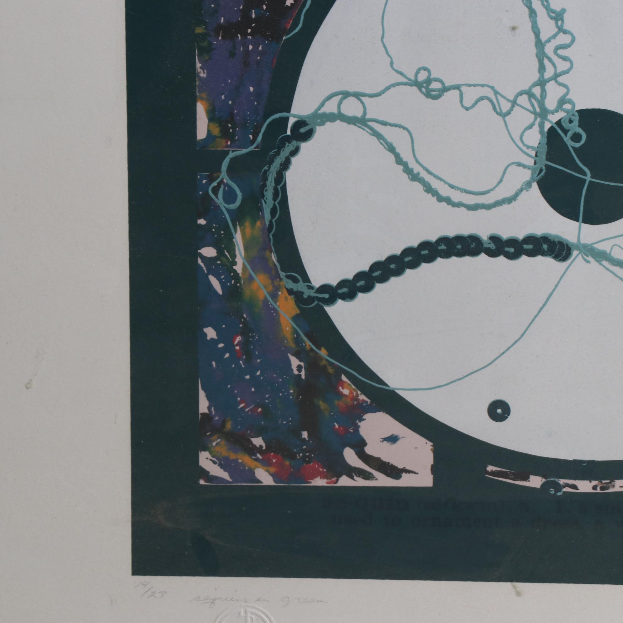 Steven J. Bernstein Limited Edition Serigraph "Sequins in Green"
