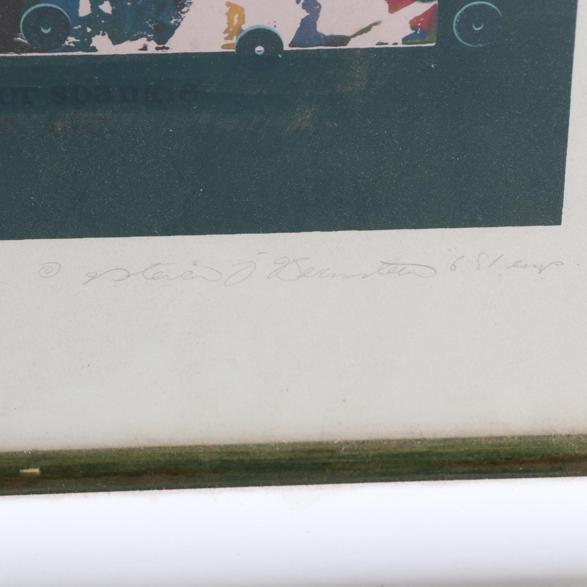 Steven J. Bernstein Limited Edition Serigraph "Sequins in Green"