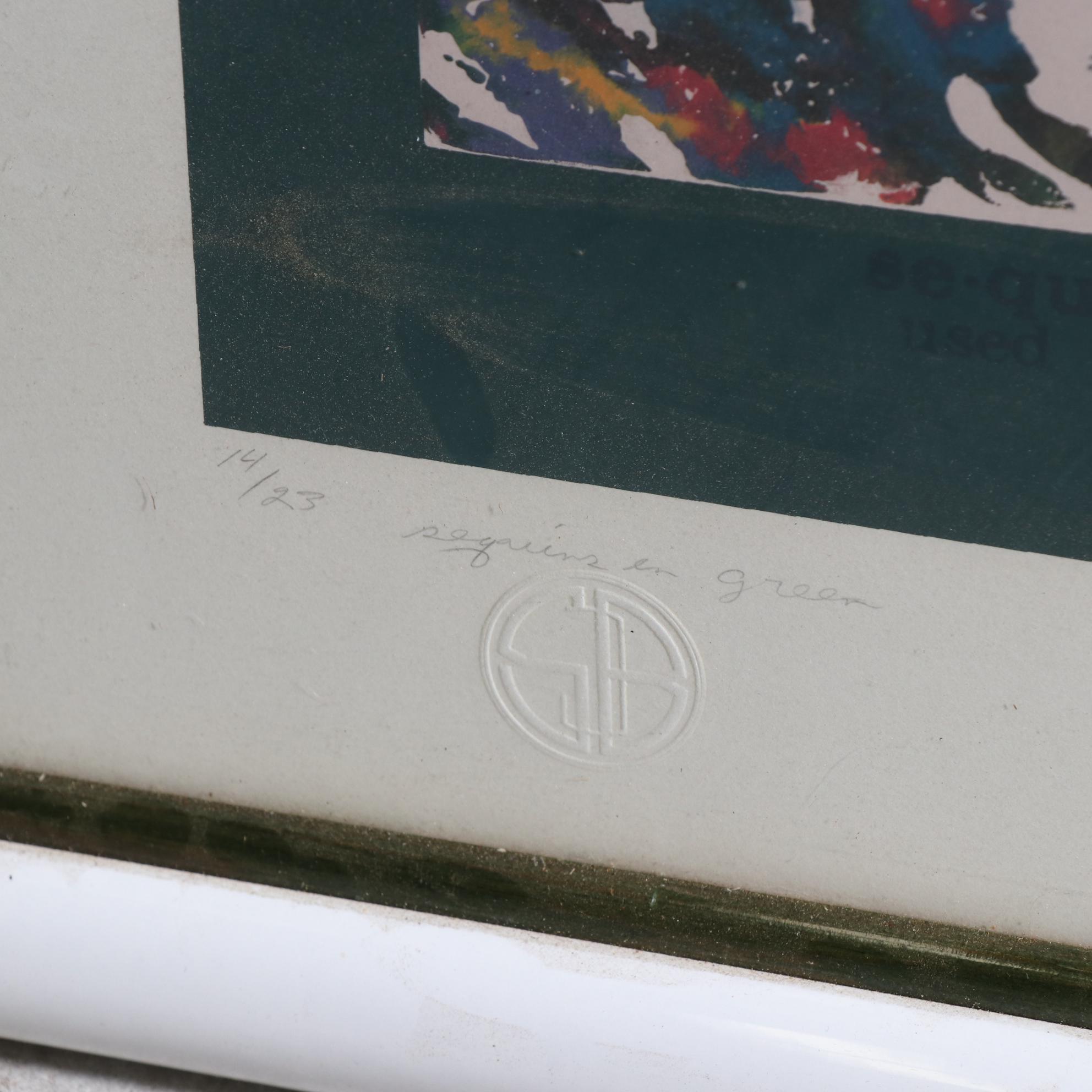 Steven J. Bernstein Limited Edition Serigraph "Sequins in Green"