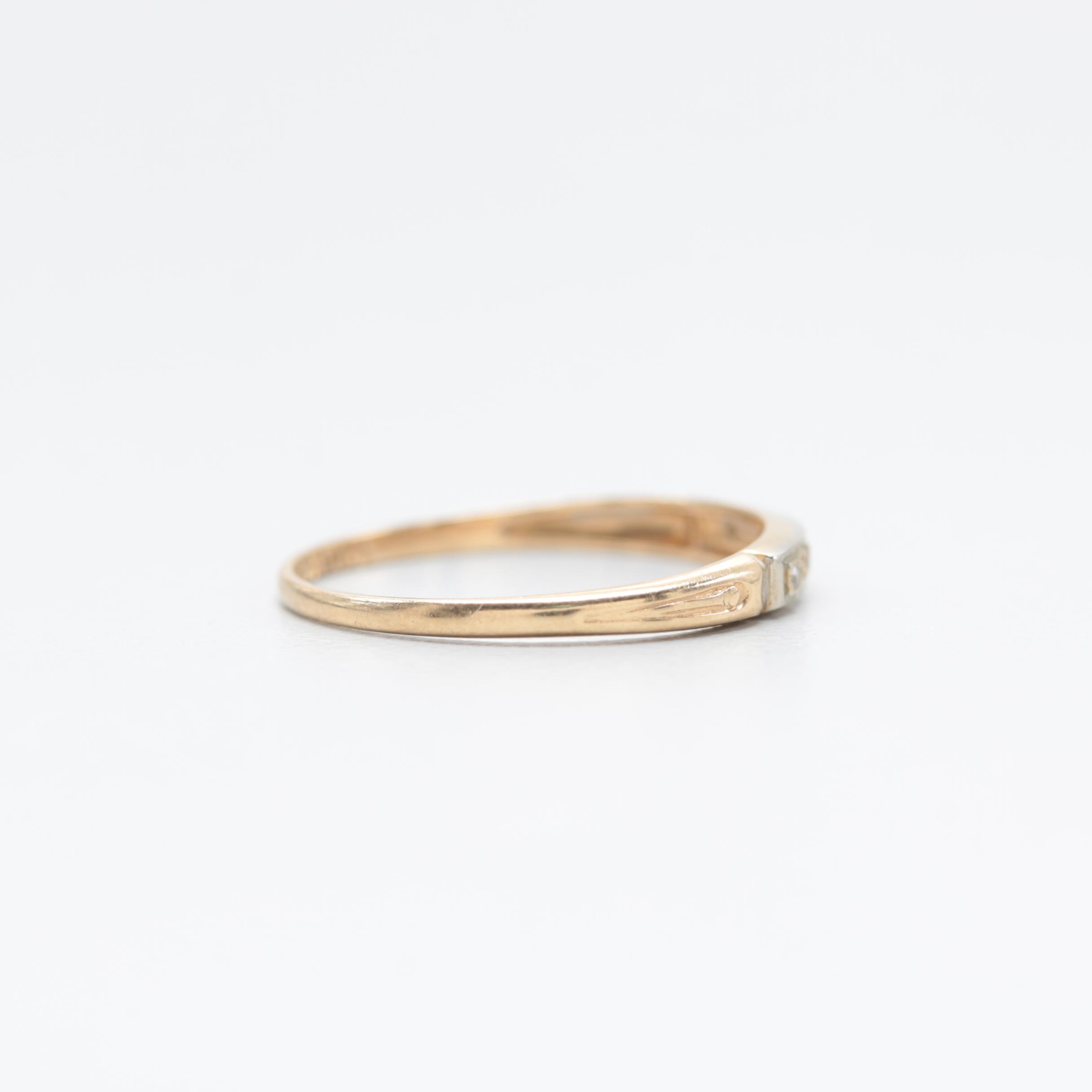 14K Yellow Gold Diamond Ring