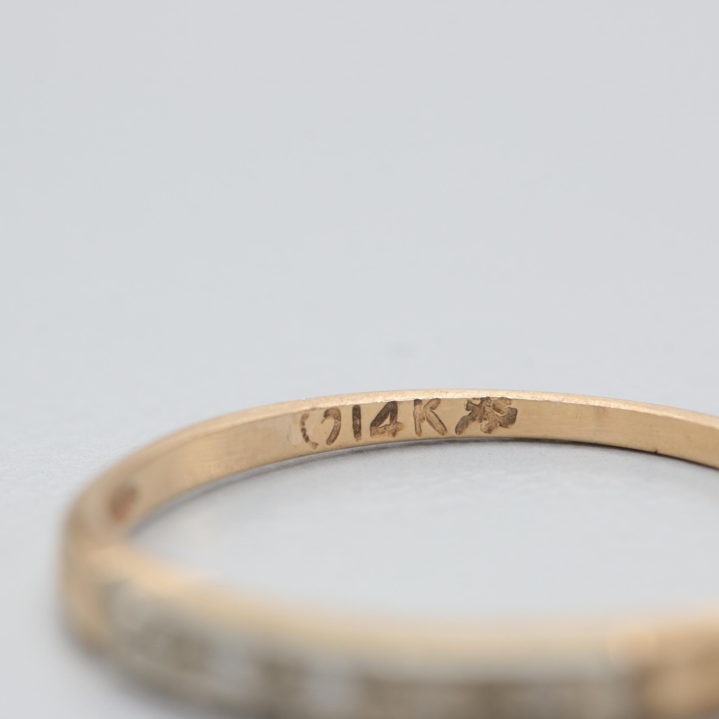 14K Yellow Gold Diamond Ring