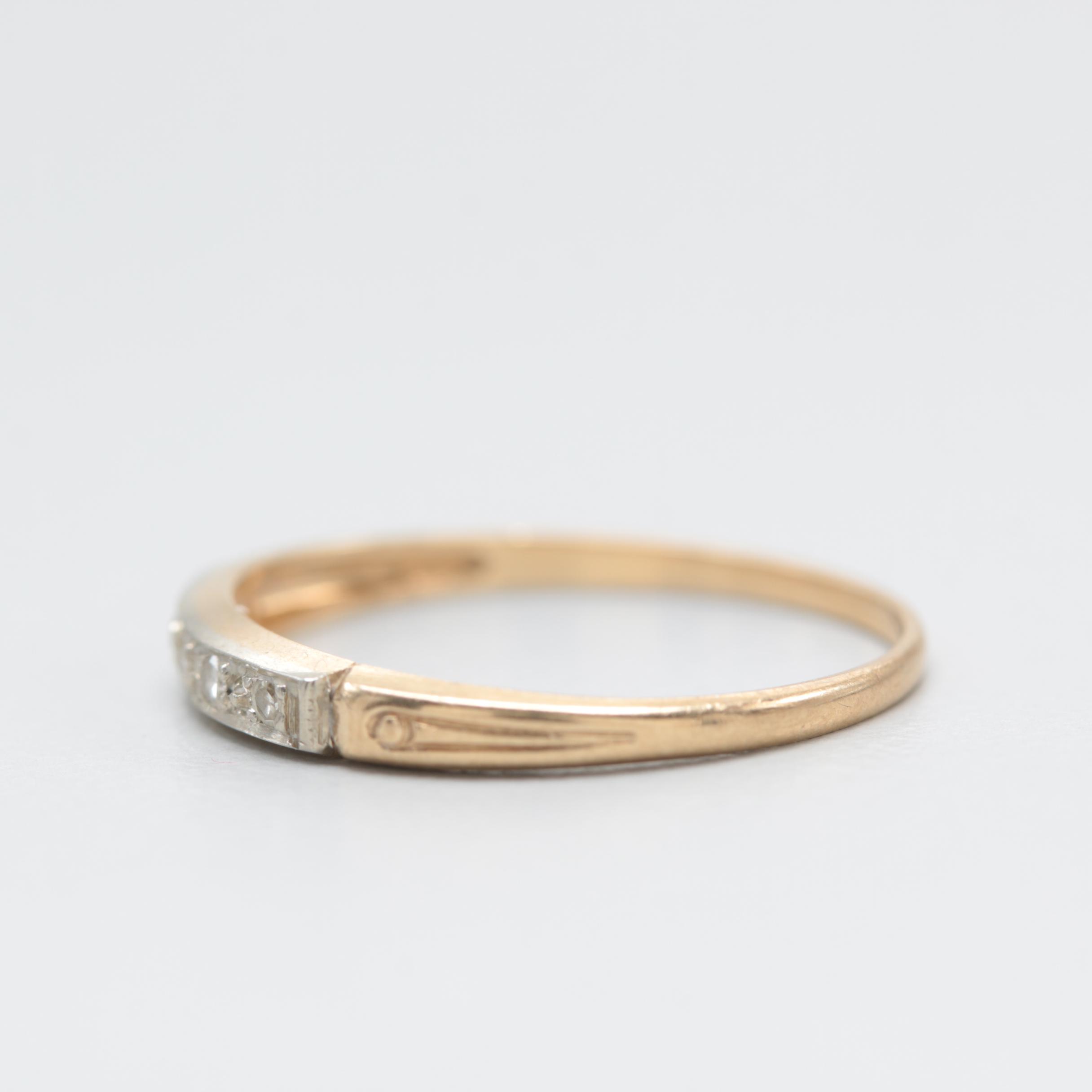 14K Yellow Gold Diamond Ring