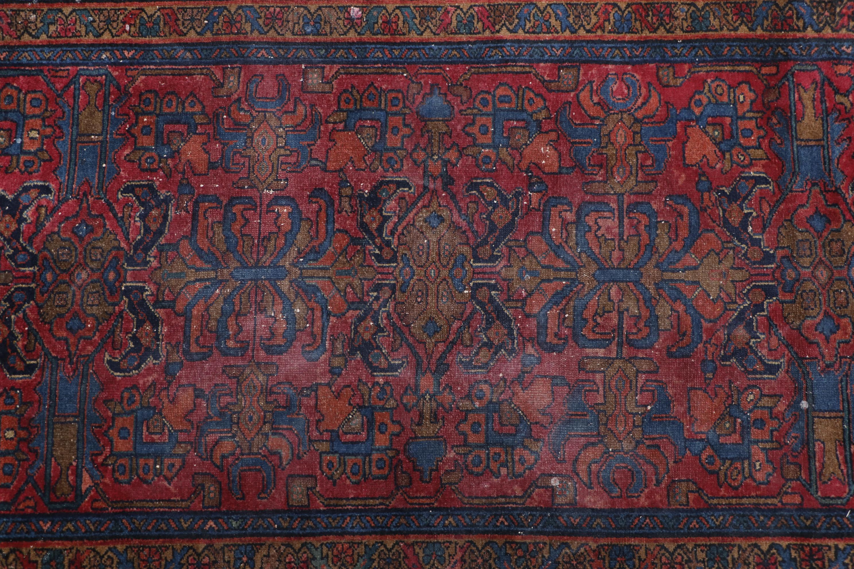 Semi-Antique Hand-Knotted Persian Mehriban Wool Rug