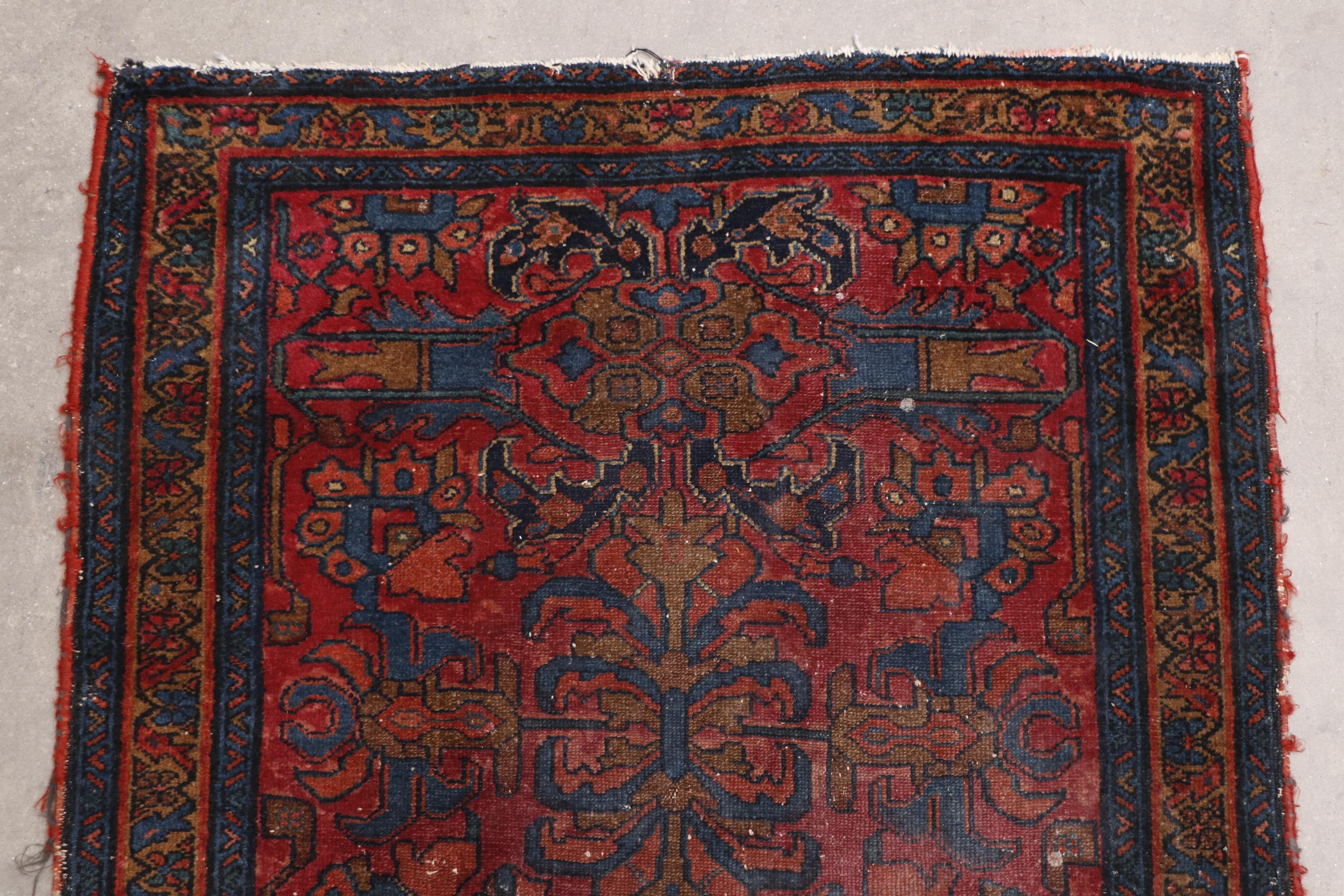 Semi-Antique Hand-Knotted Persian Mehriban Wool Rug
