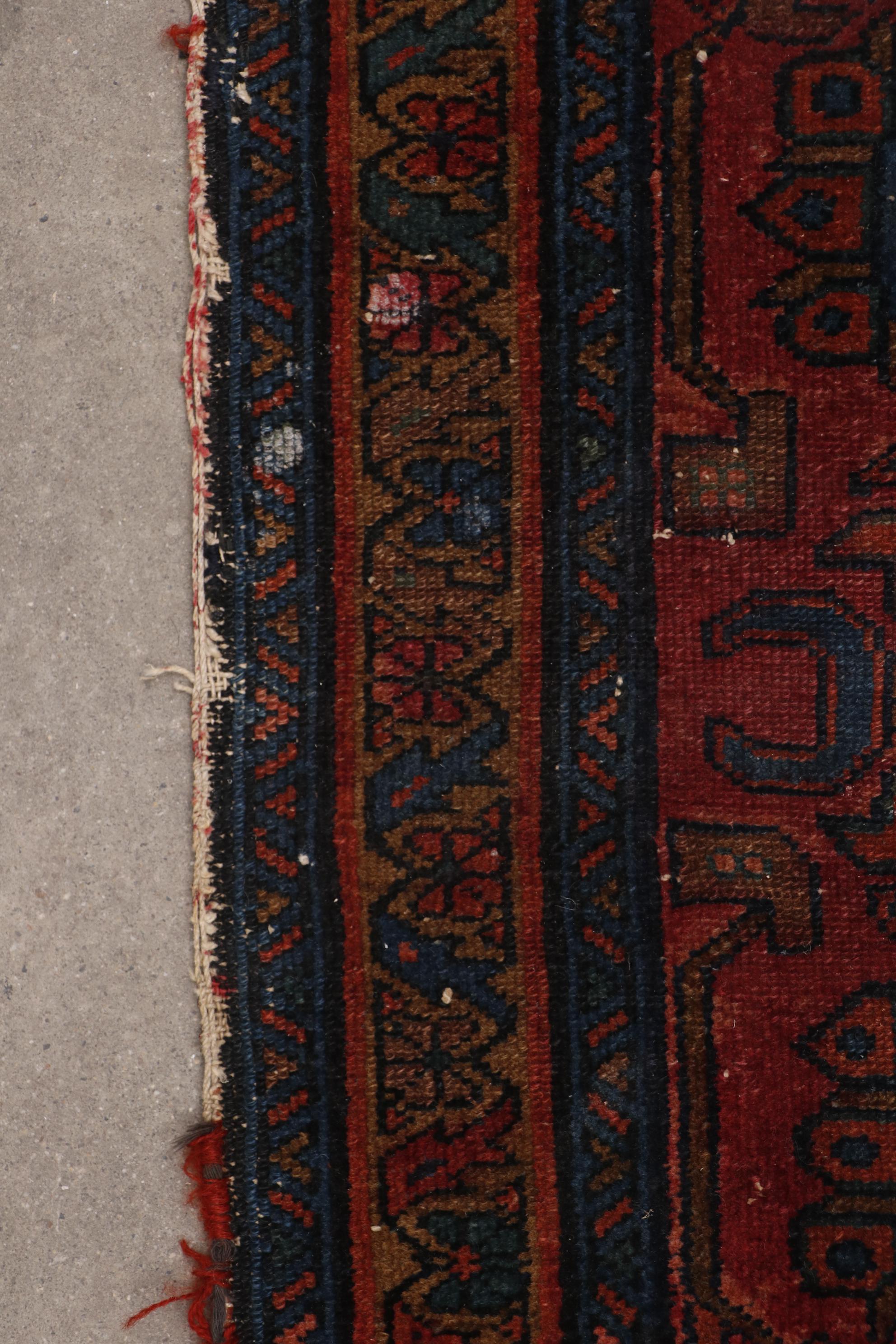 Semi-Antique Hand-Knotted Persian Mehriban Wool Rug