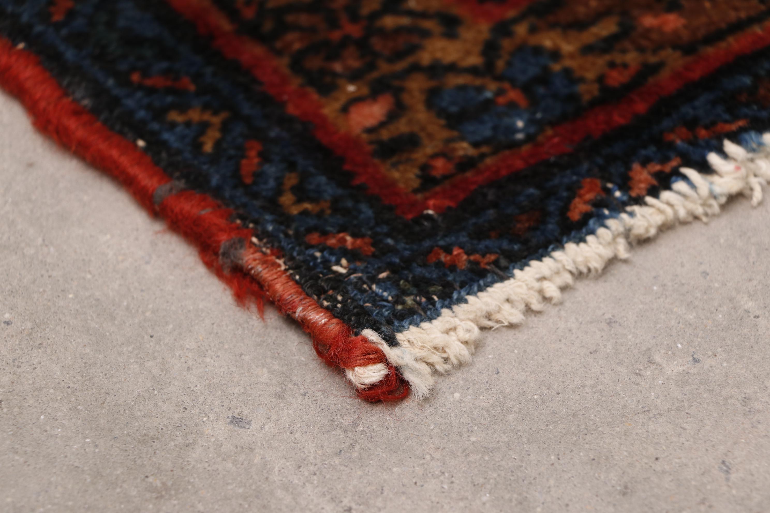 Semi-Antique Hand-Knotted Persian Mehriban Wool Rug