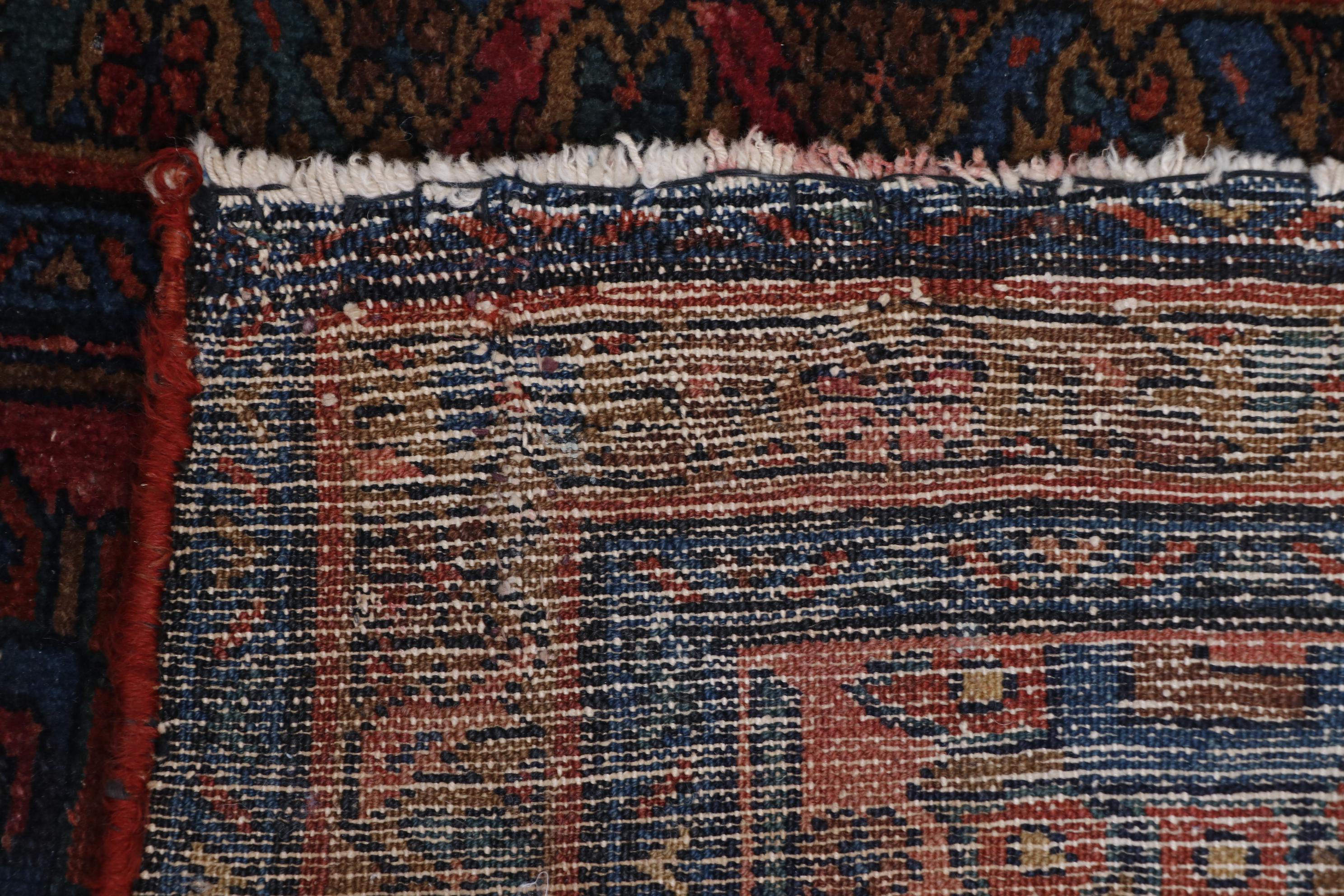 Semi-Antique Hand-Knotted Persian Mehriban Wool Rug