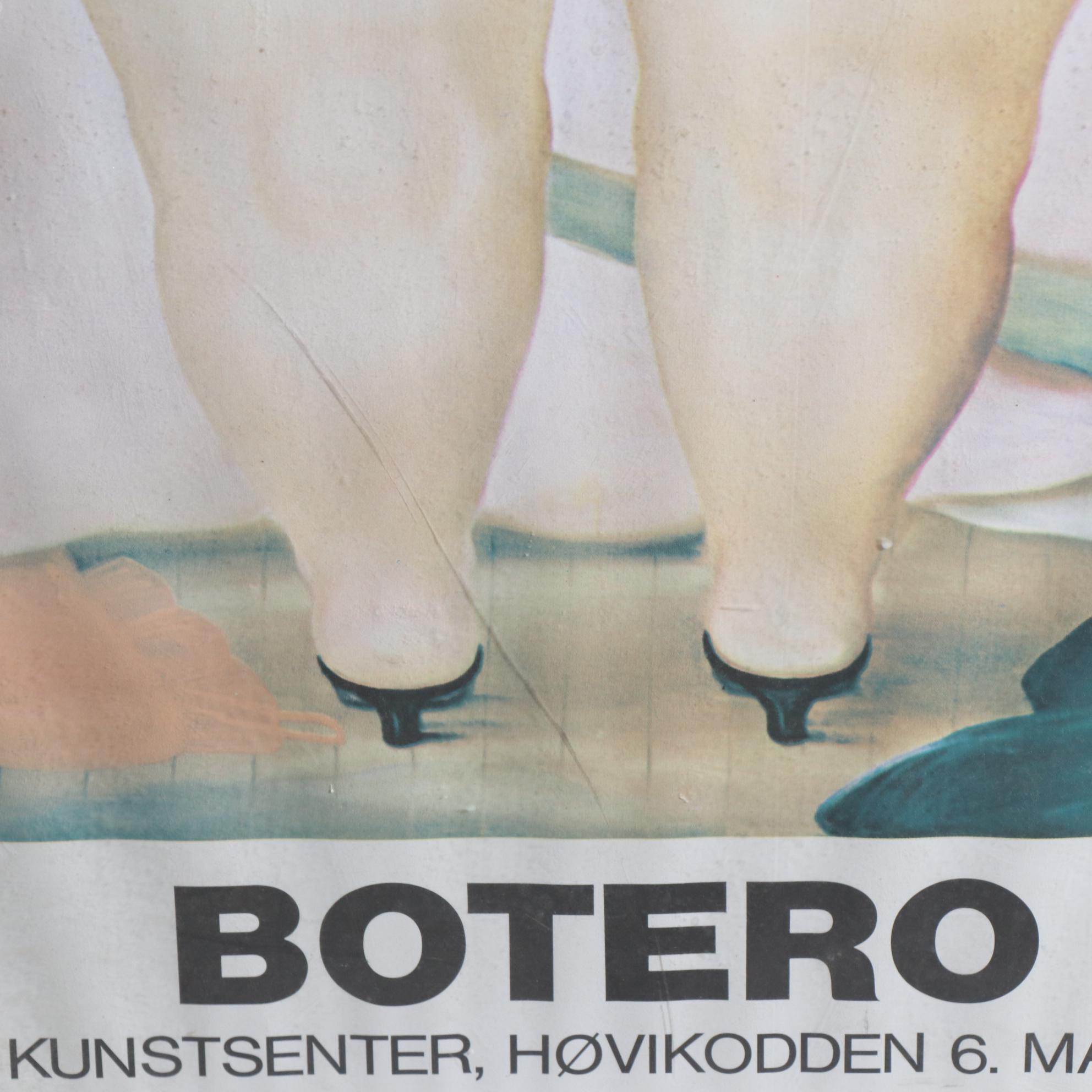 1980 Norwegian Fernando Botero Exhibition Poster "The Morning After"