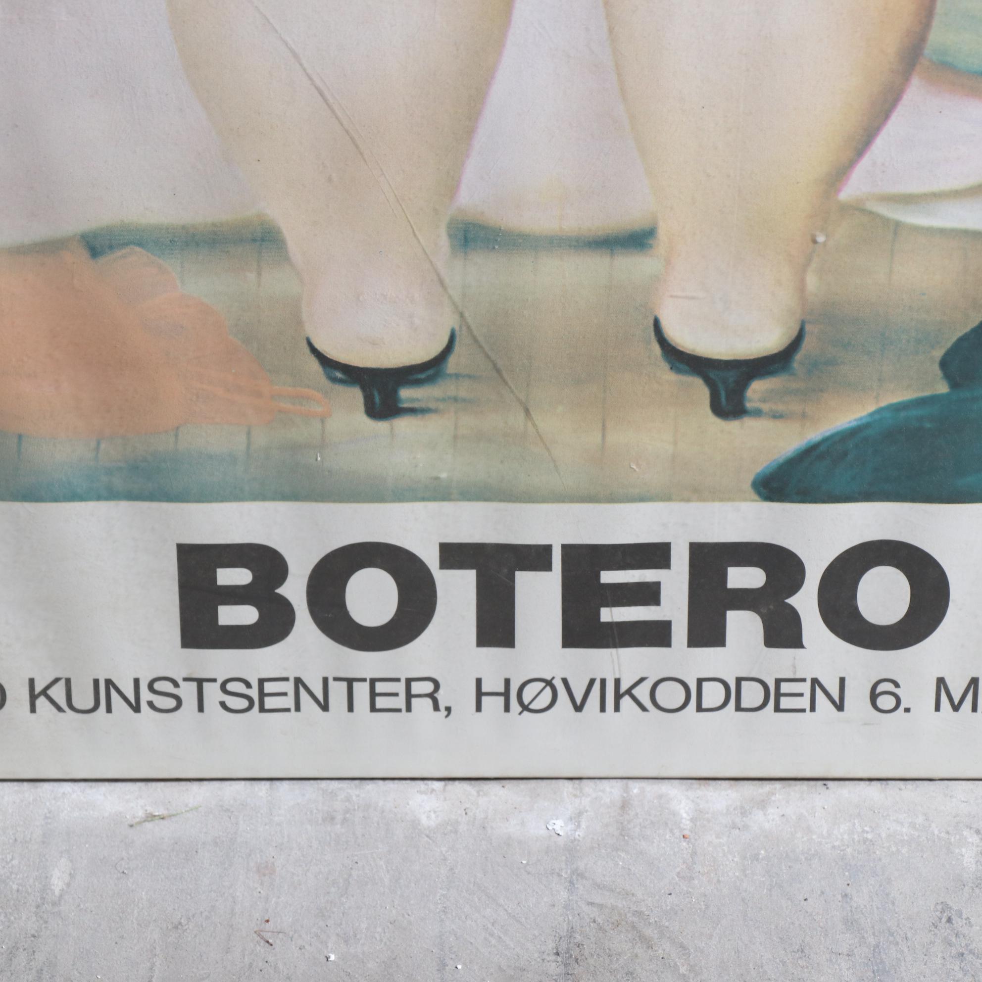 1980 Norwegian Fernando Botero Exhibition Poster "The Morning After"