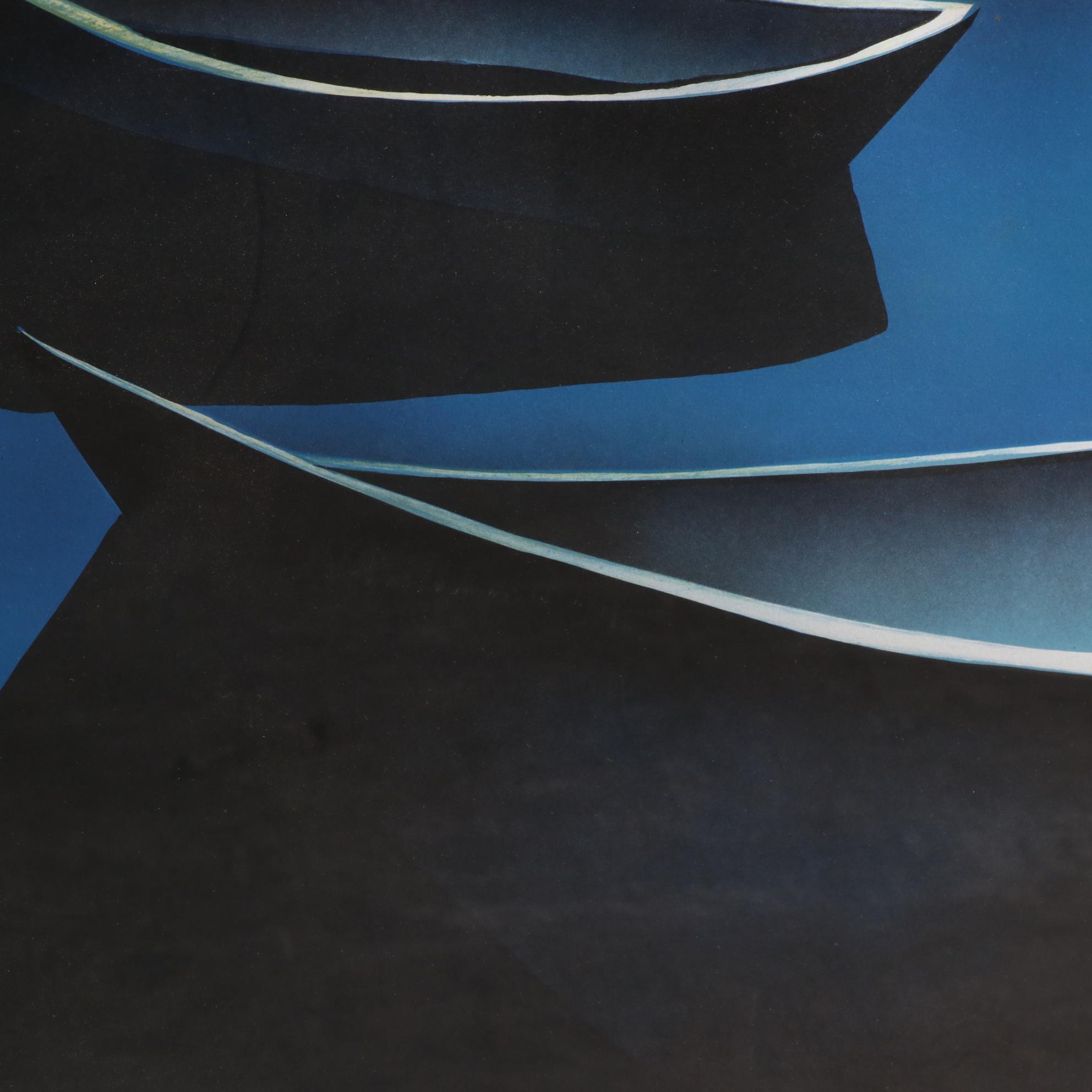 Margaret Nes Lithograph "Bardo Boats for Bill"