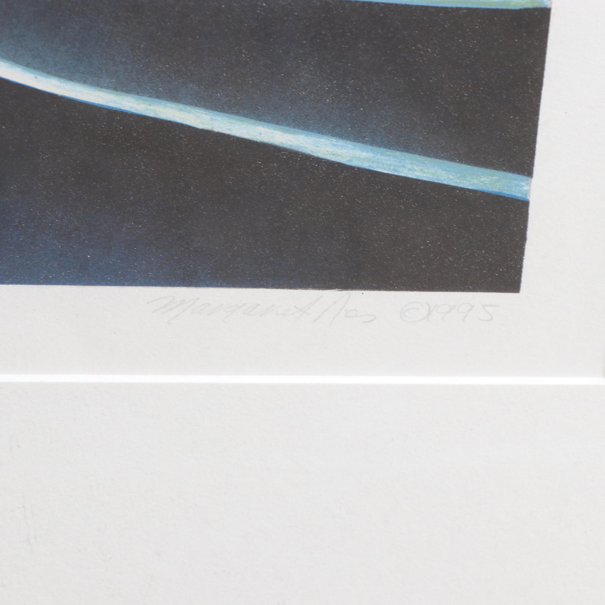 Margaret Nes Lithograph "Bardo Boats for Bill"