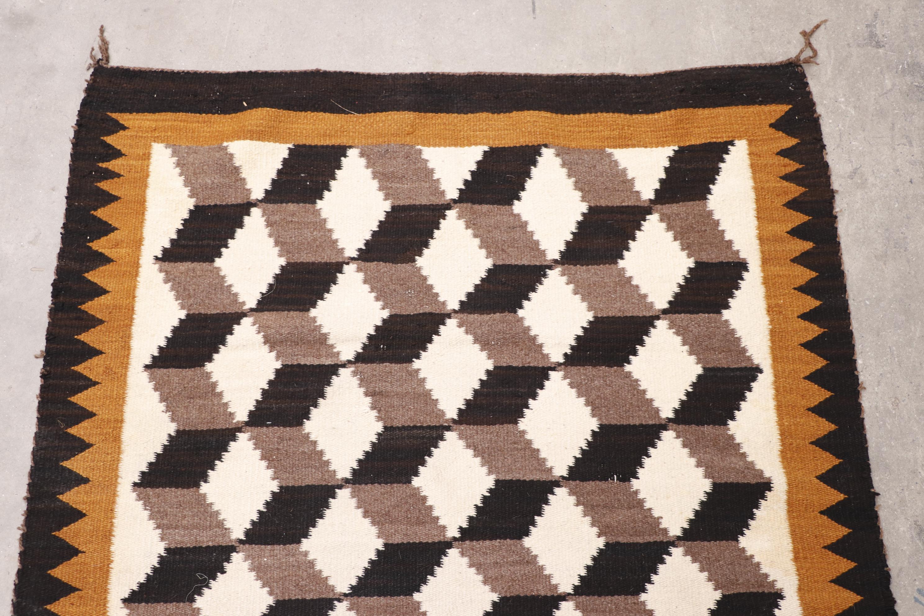 Eastern Reservation Navajo Rug, Circa 1960