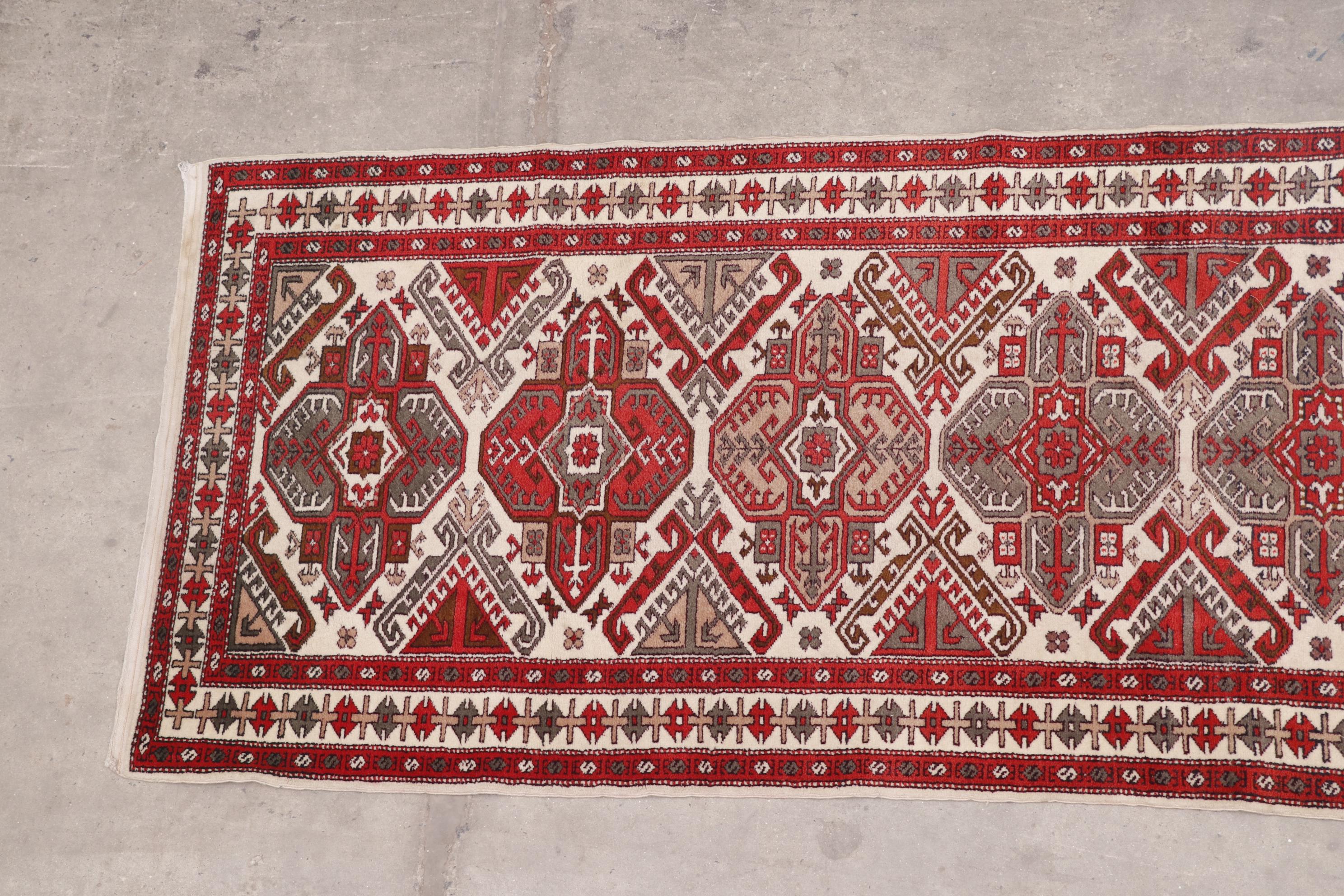 Hand-Knotted Caucasian Wool Runner