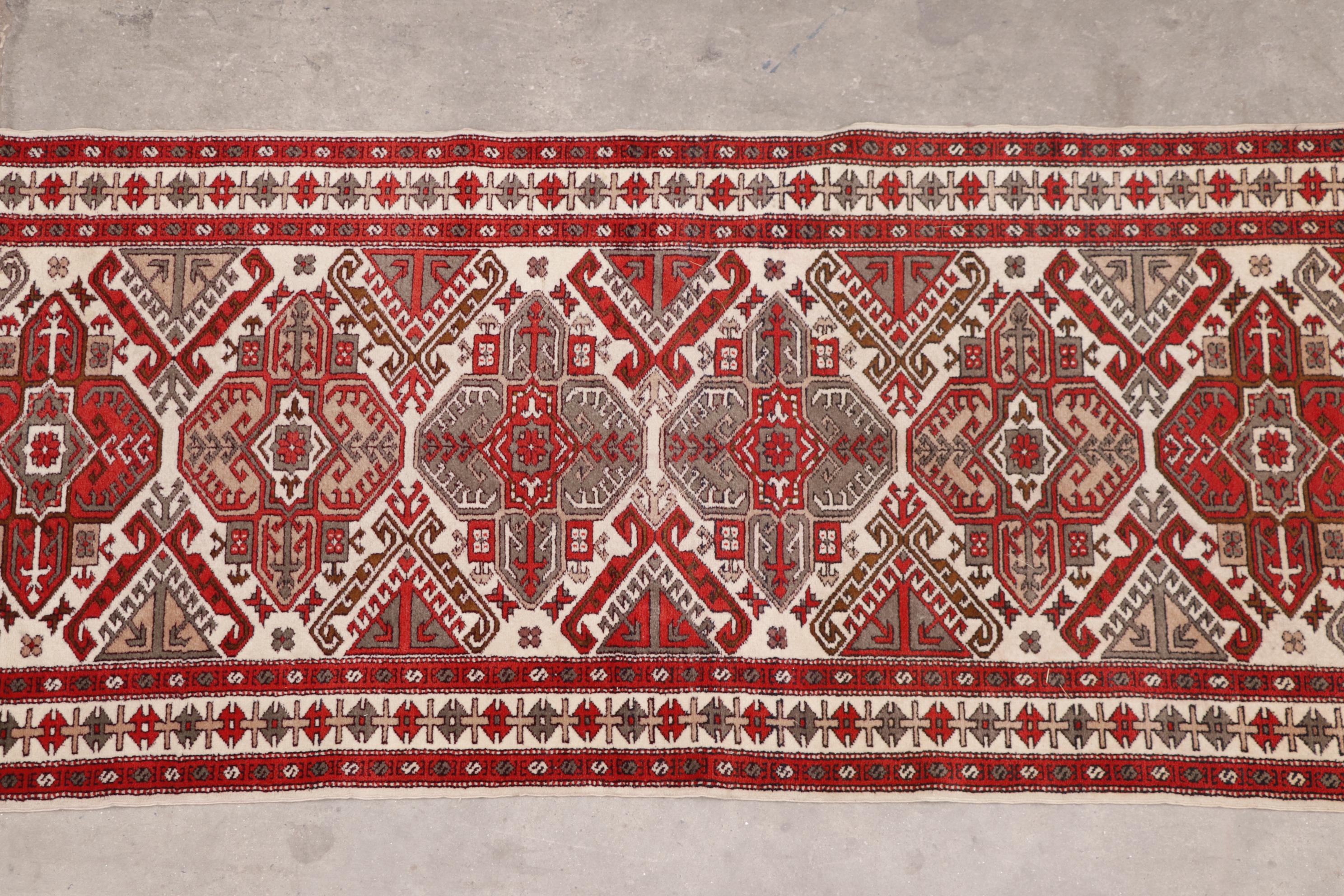 Hand-Knotted Caucasian Wool Runner