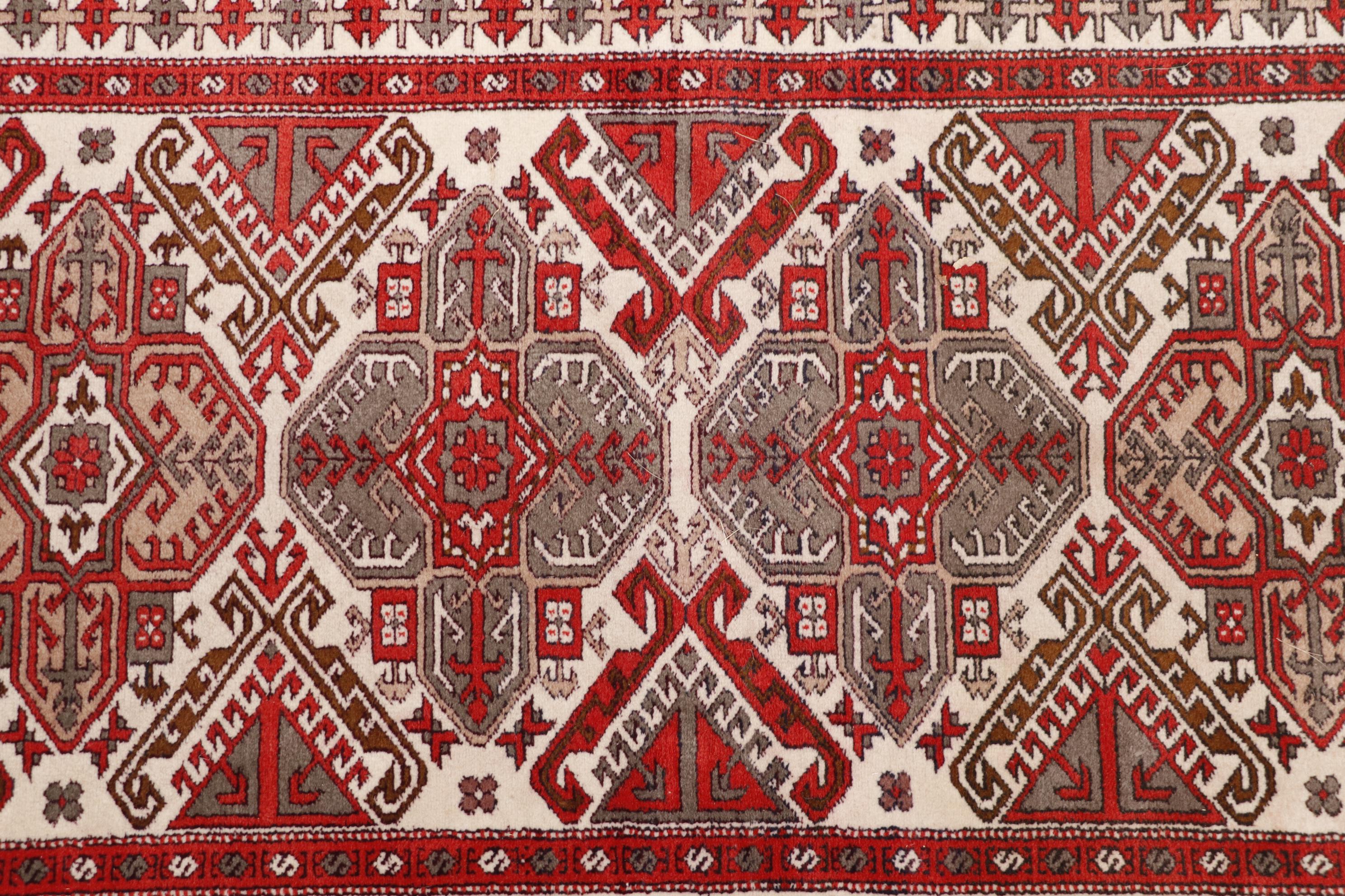 Hand-Knotted Caucasian Wool Runner