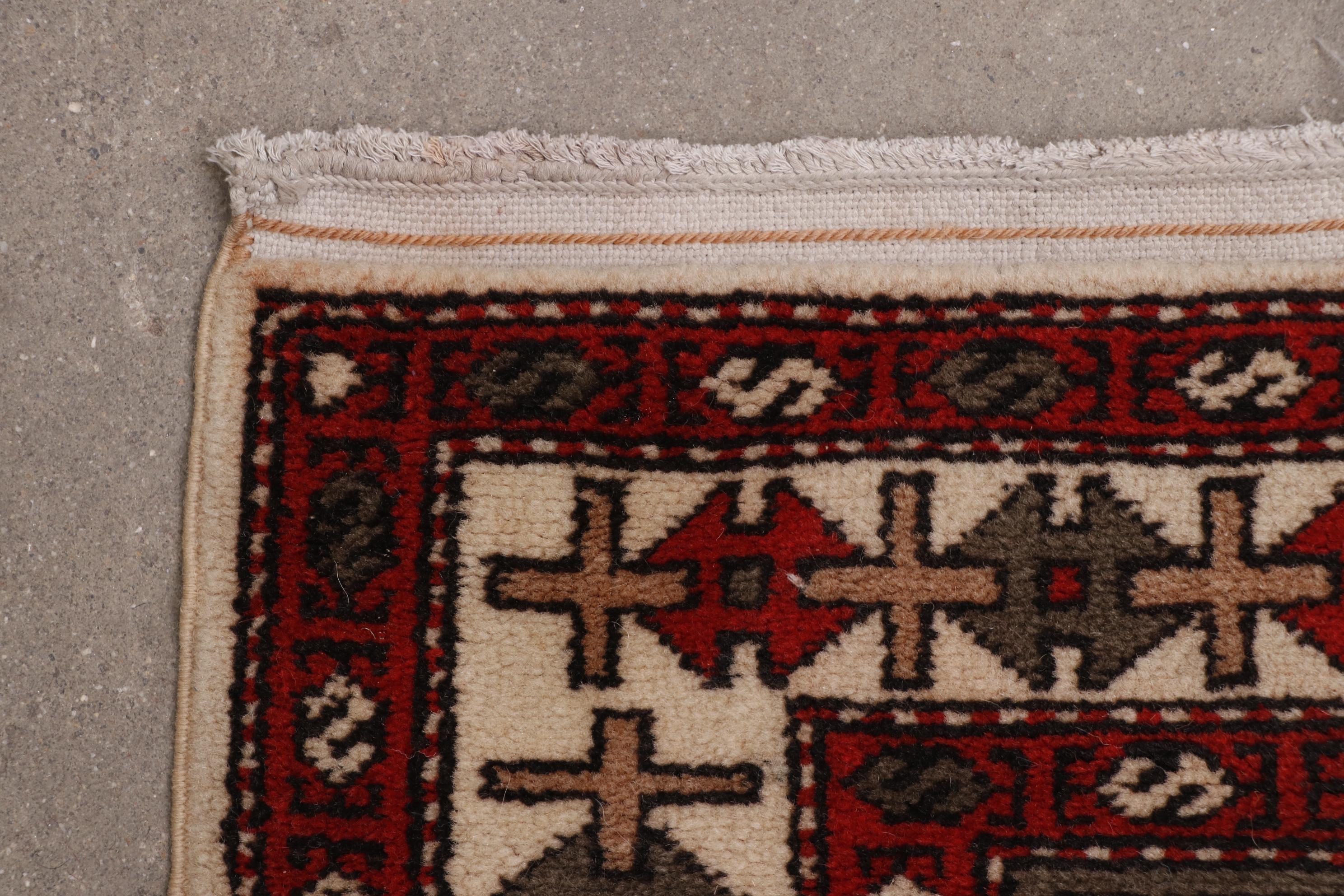Hand-Knotted Caucasian Wool Runner