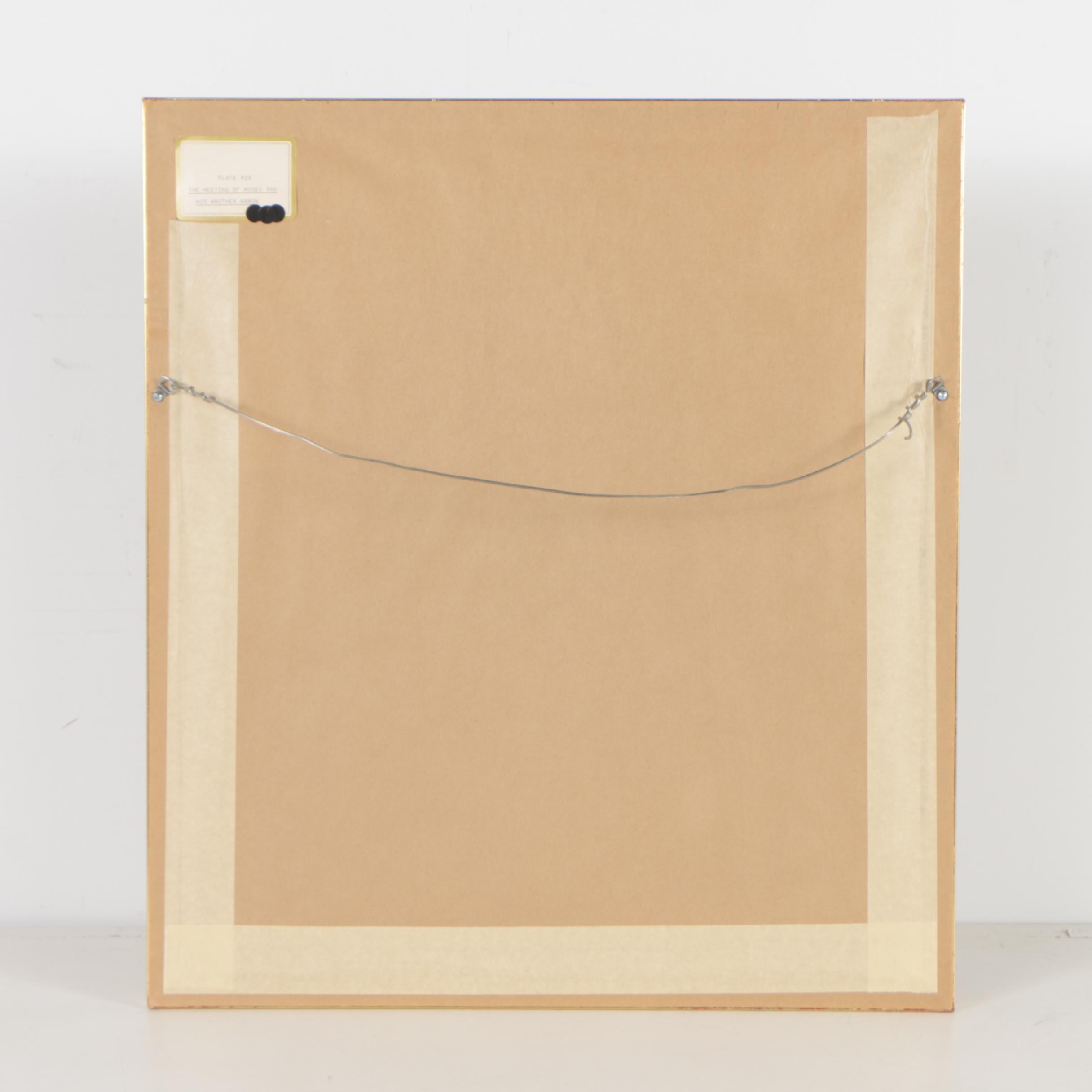 Marc Chagall 1958 Etching with Watercolor from "Bible"