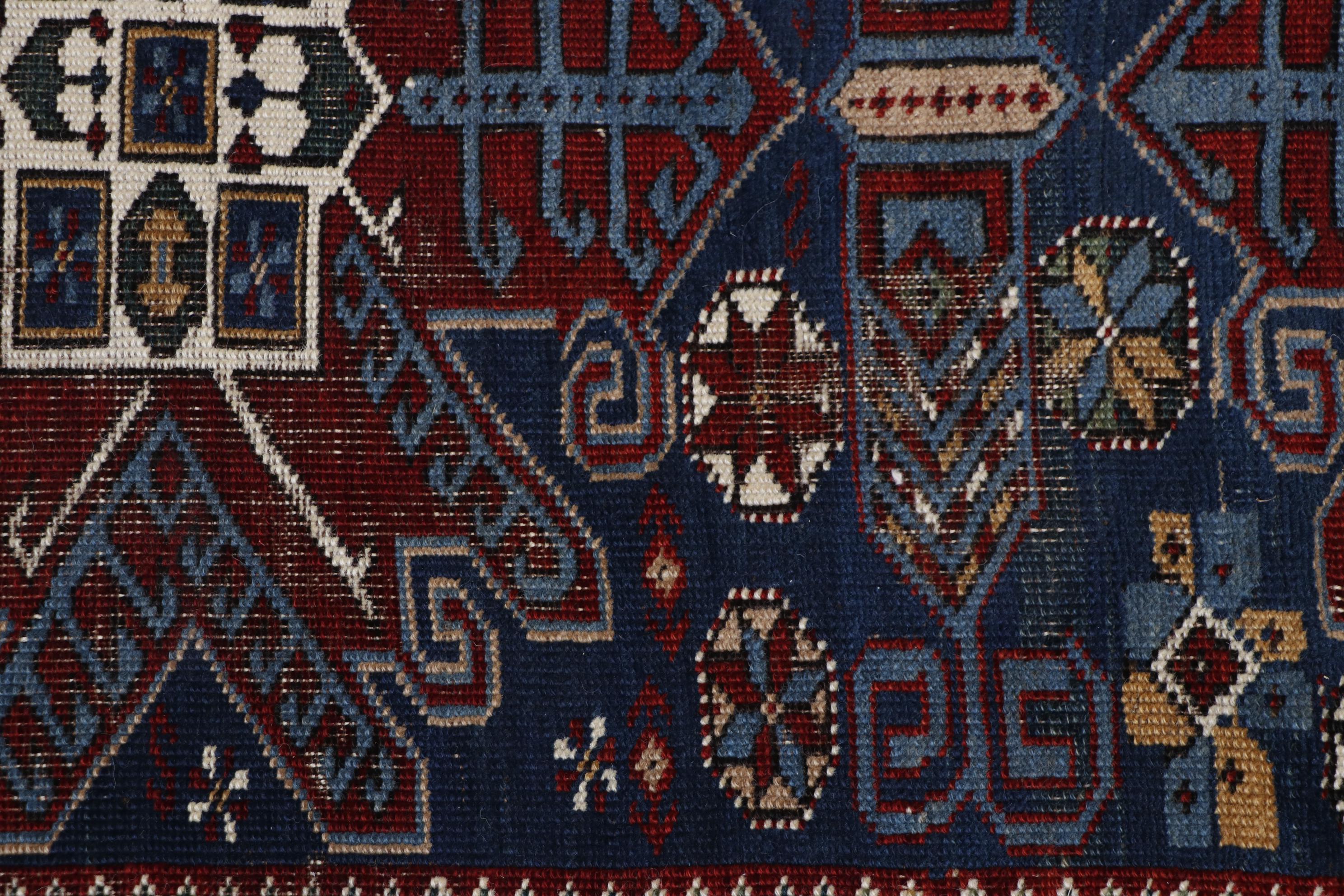Hand-Knotted Caucasian Shirvan Wool Rug