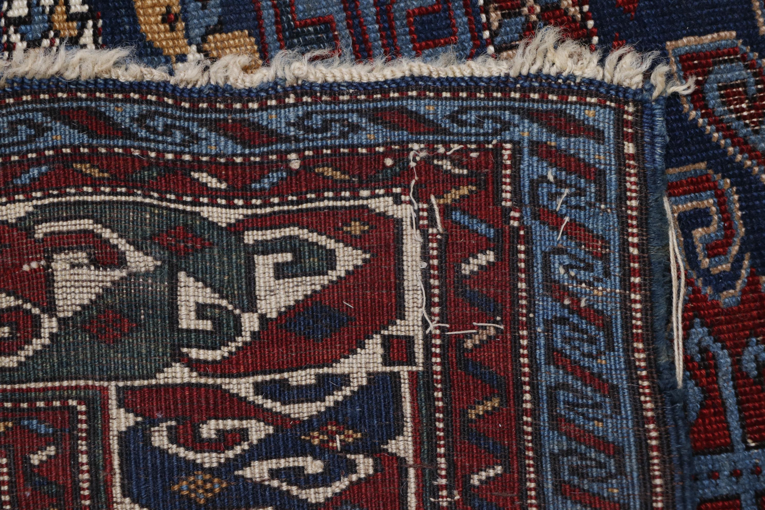 Hand-Knotted Caucasian Shirvan Wool Rug