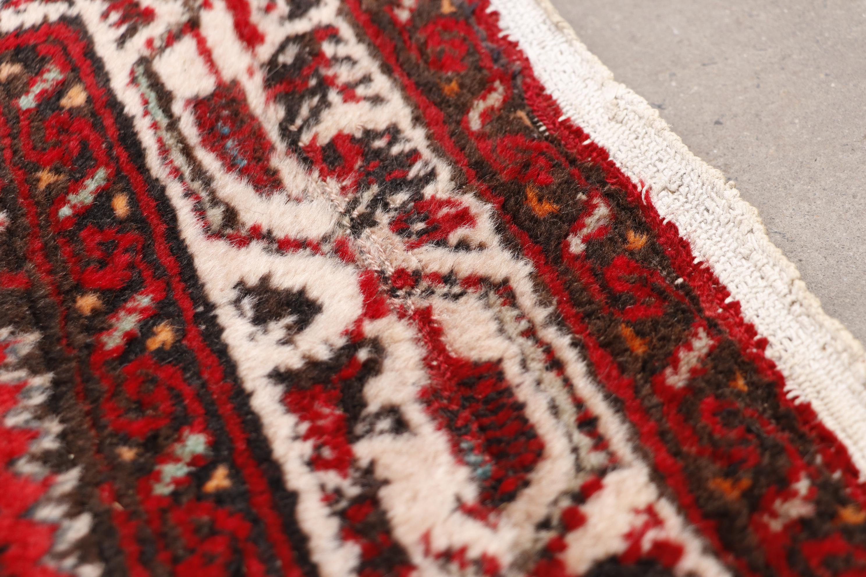 Hand-Knotted Persian Hamadan Wool Runner
