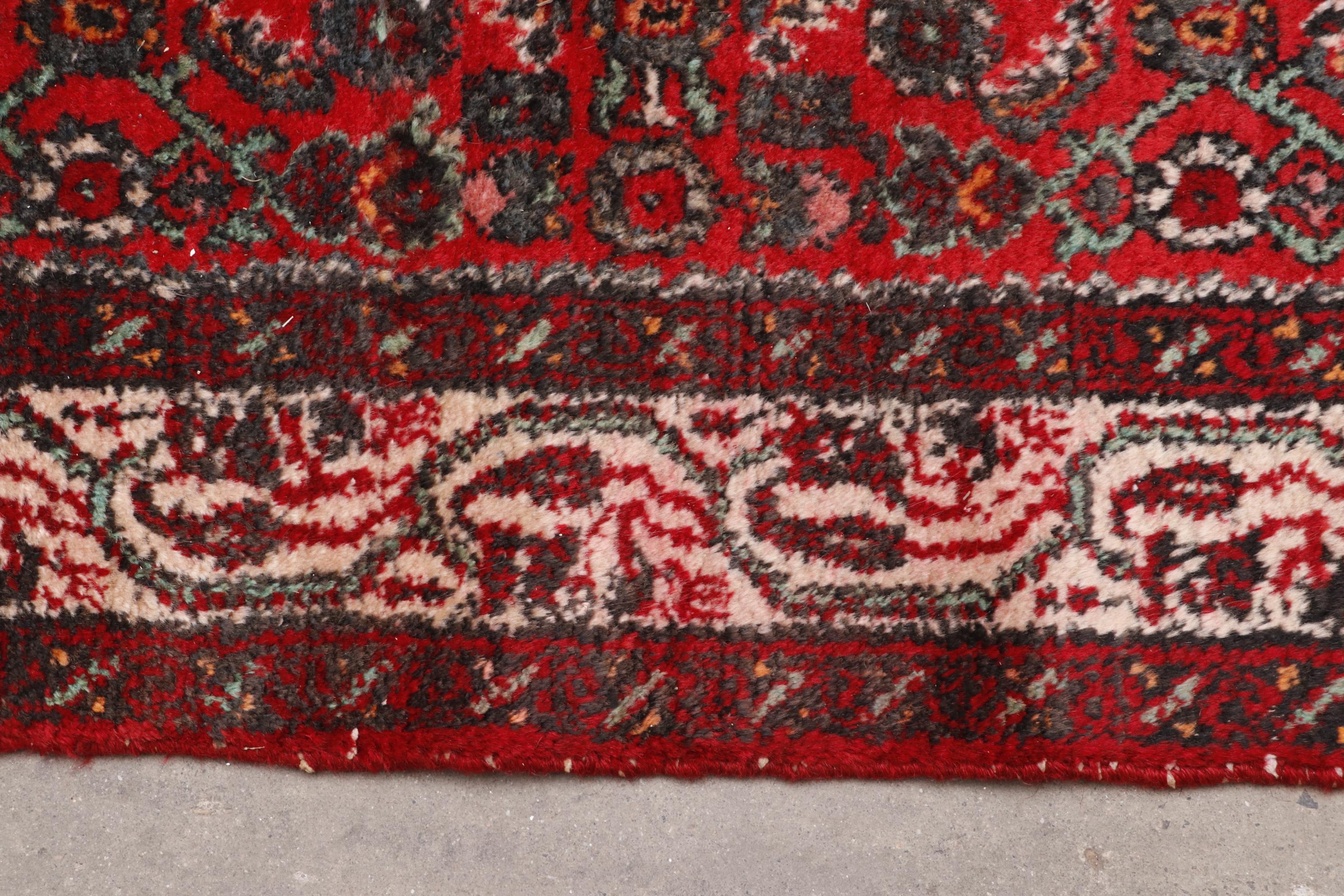 Hand-Knotted Persian Hamadan Wool Runner