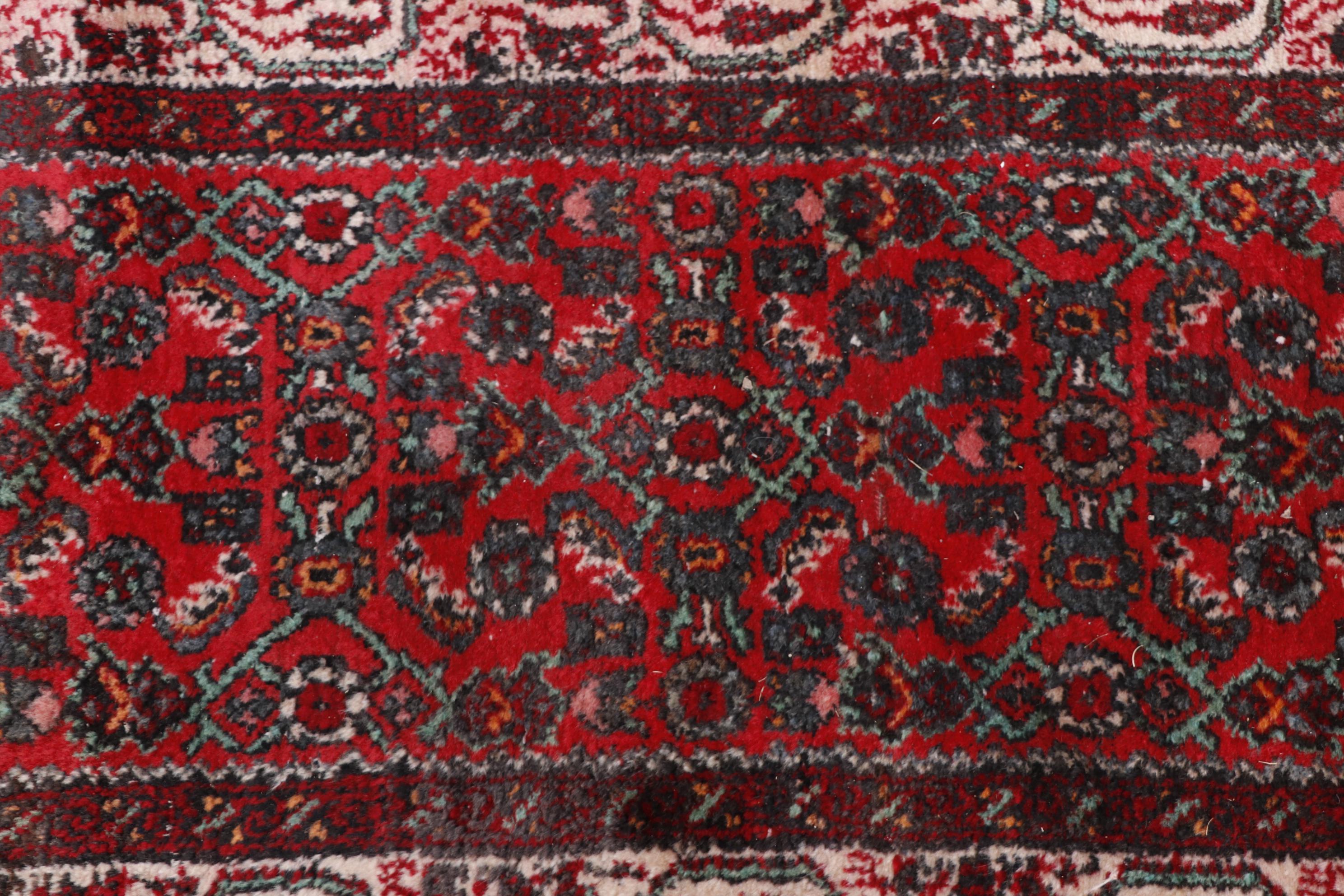Hand-Knotted Persian Hamadan Wool Runner