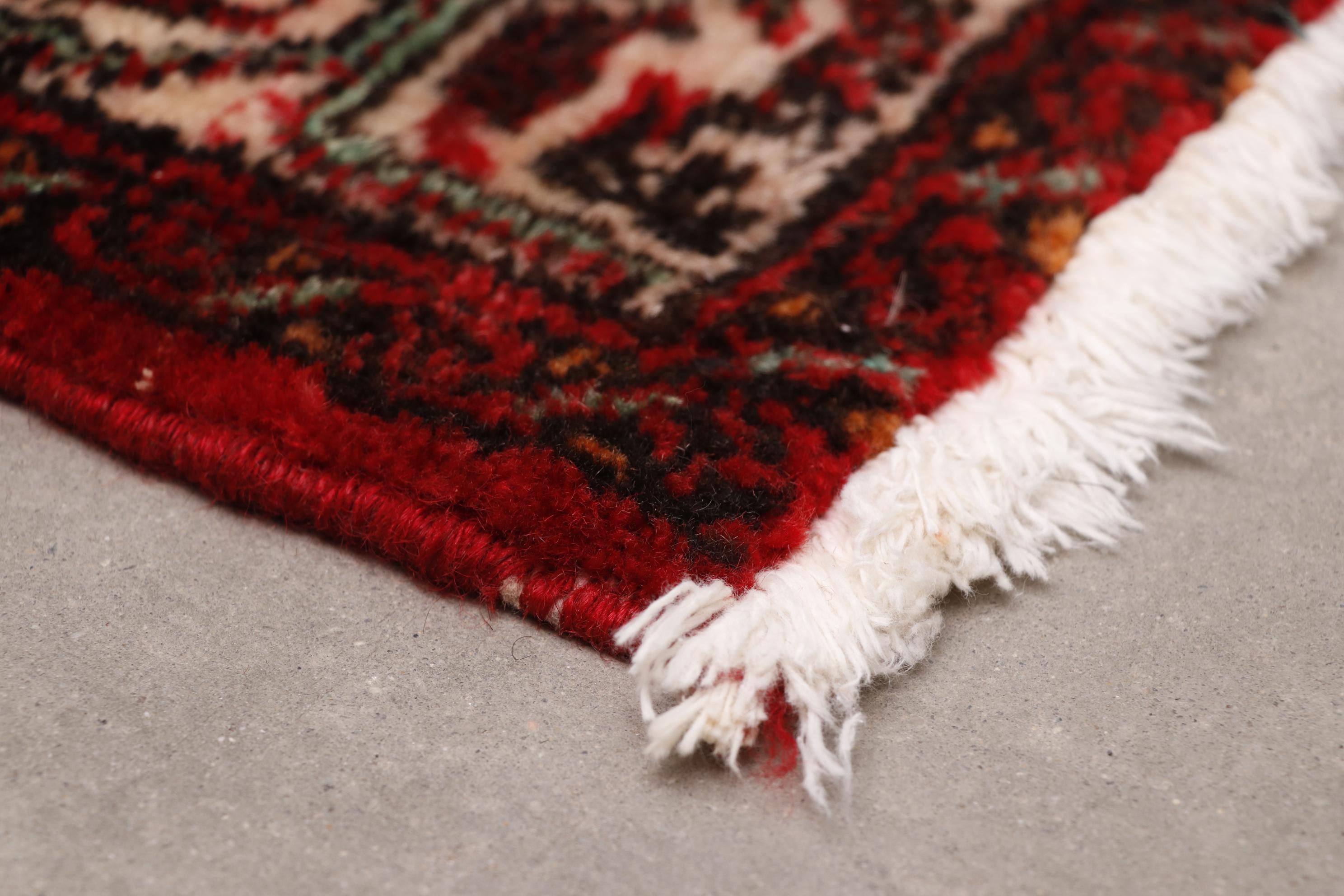 Hand-Knotted Persian Hamadan Wool Runner