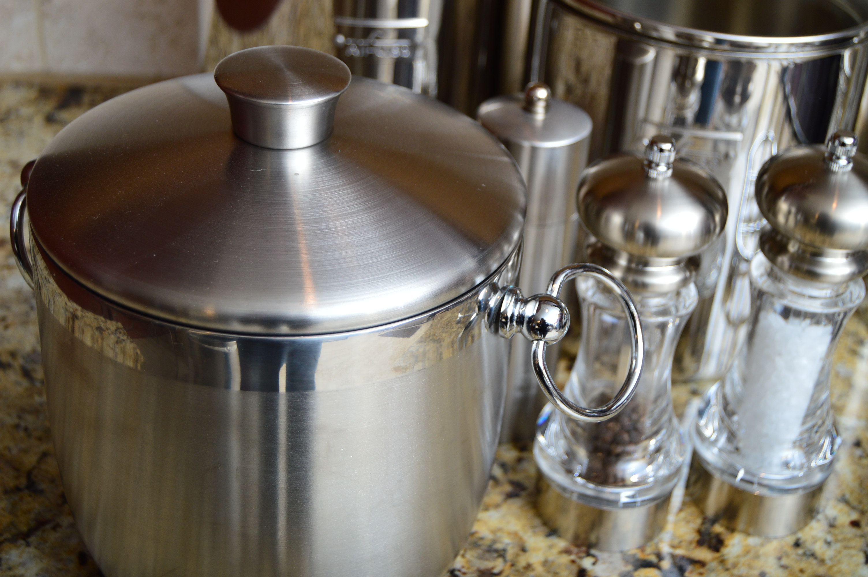 All-Clad Canister Set Plus Chrome Kitchen Essentials