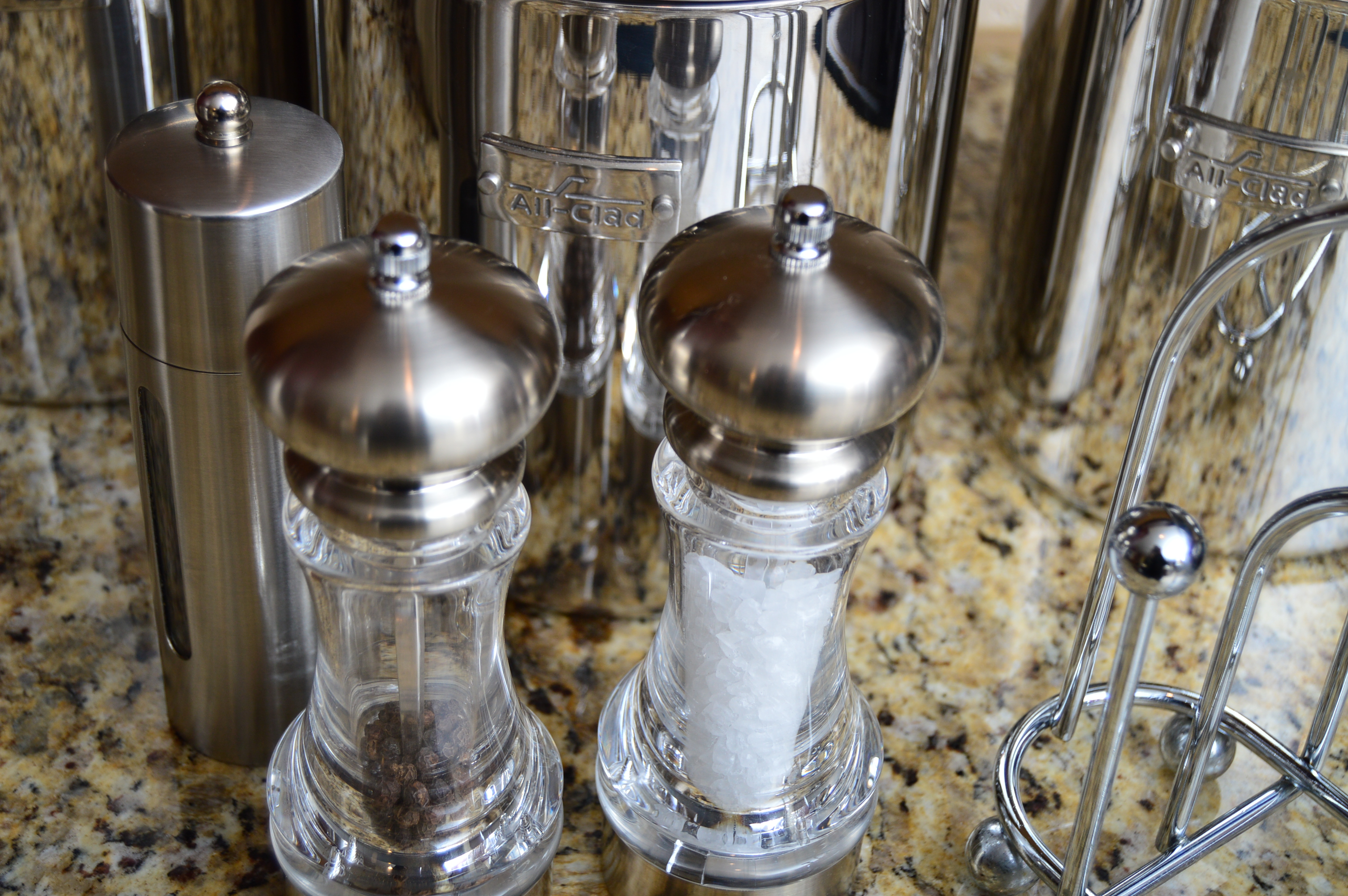 All-Clad Canister Set Plus Chrome Kitchen Essentials