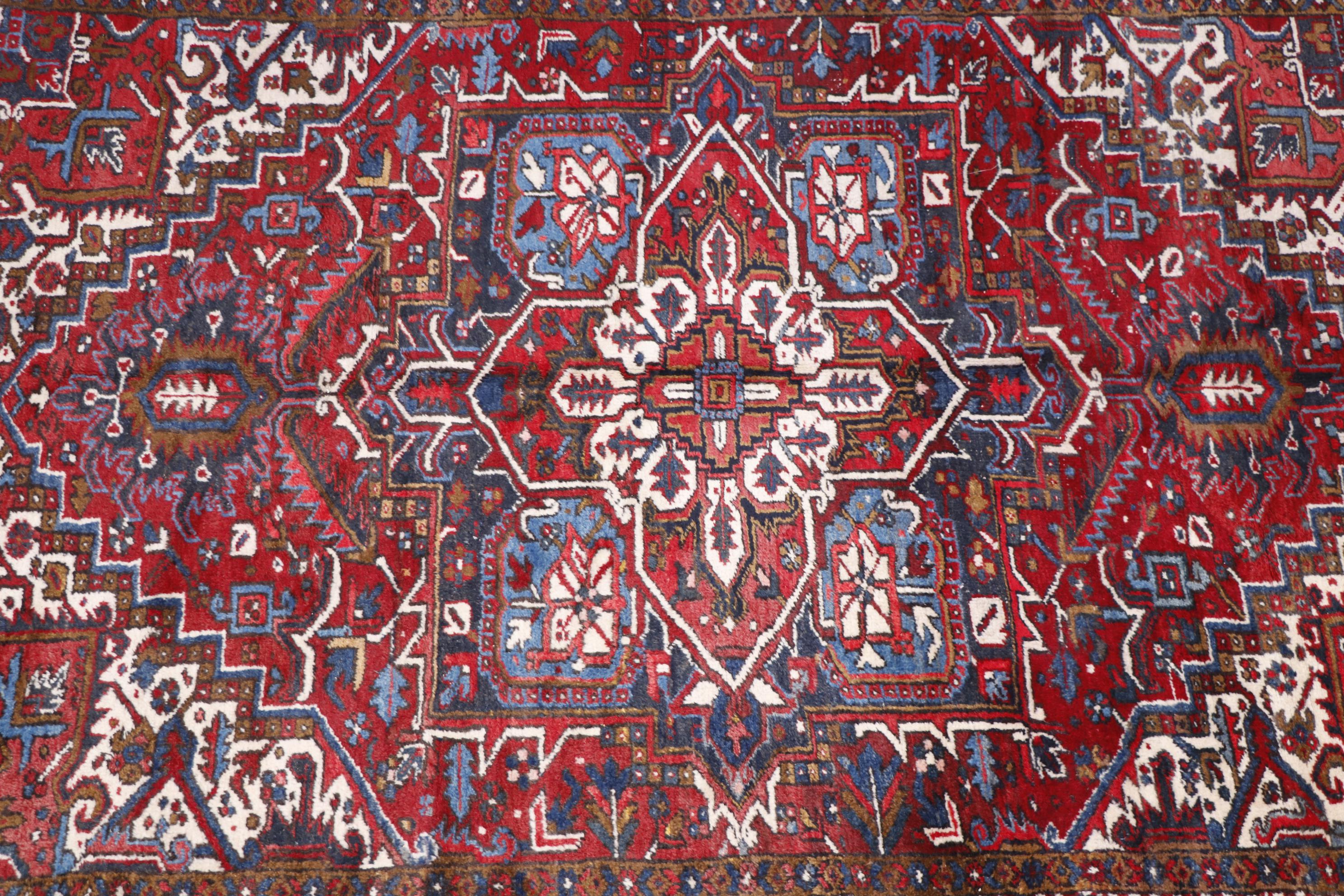Hand-Knotted Avakian Bros. Persian Heriz Wool Room Sized Rug