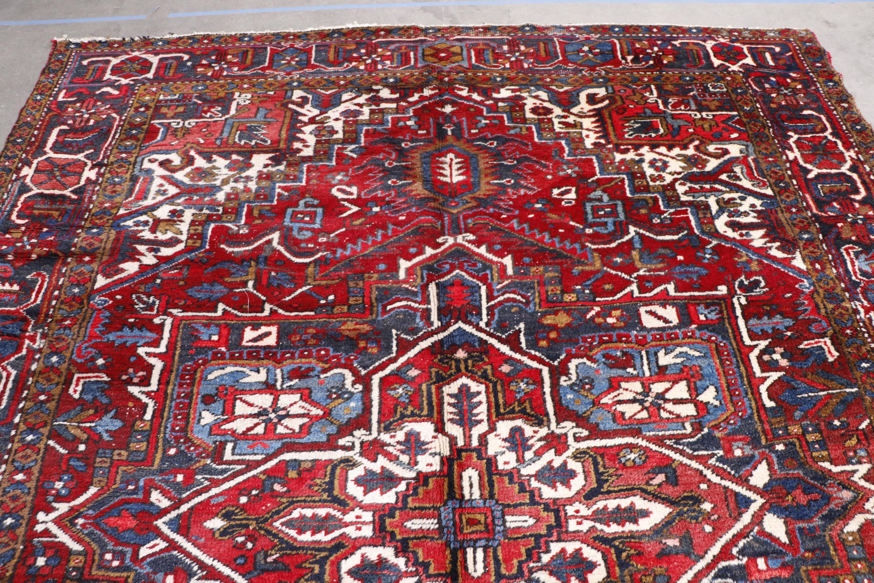 Hand-Knotted Avakian Bros. Persian Heriz Wool Room Sized Rug