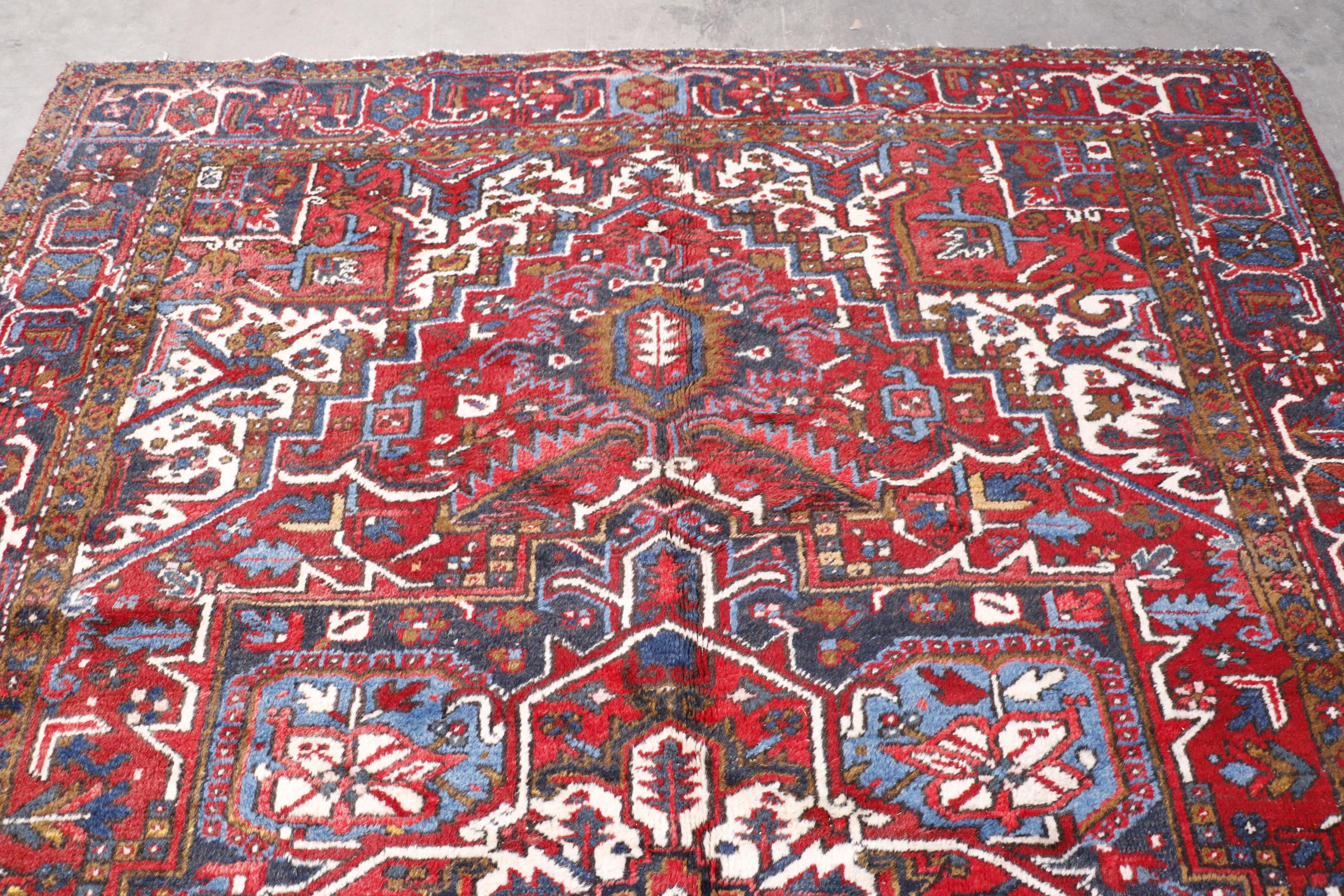 Hand-Knotted Avakian Bros. Persian Heriz Wool Room Sized Rug