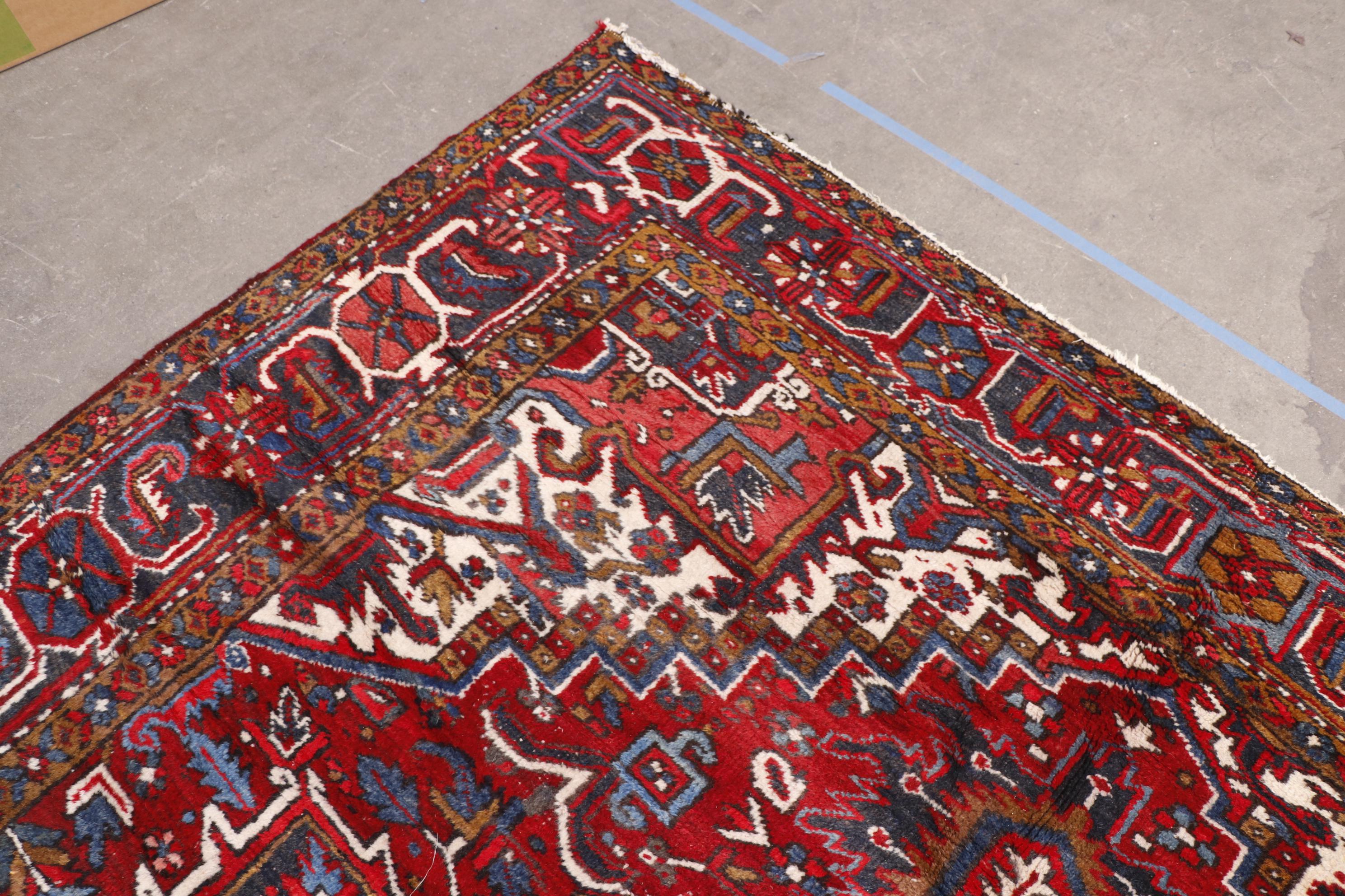 Hand-Knotted Avakian Bros. Persian Heriz Wool Room Sized Rug