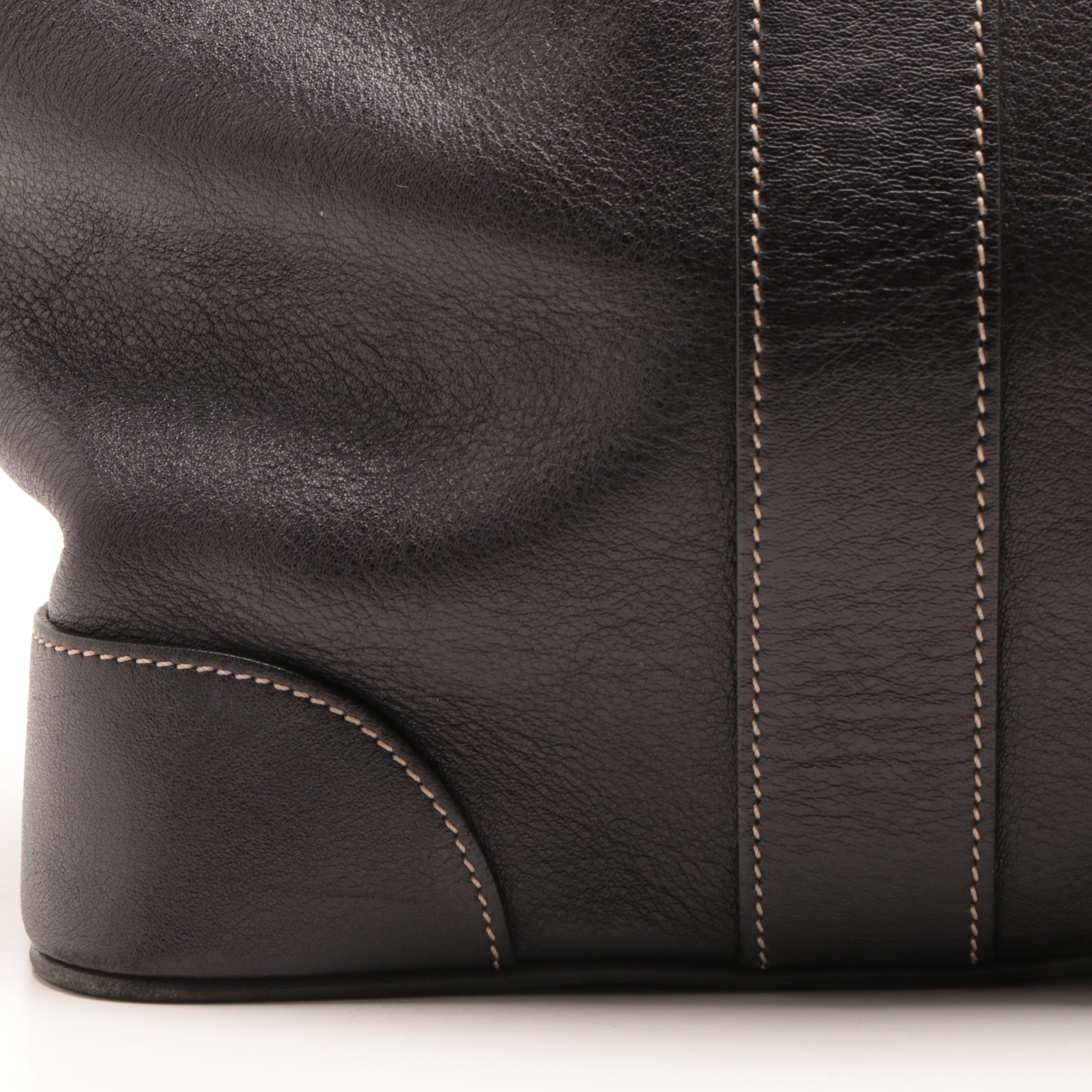 Coach Hampton Black Leather Tote Bag