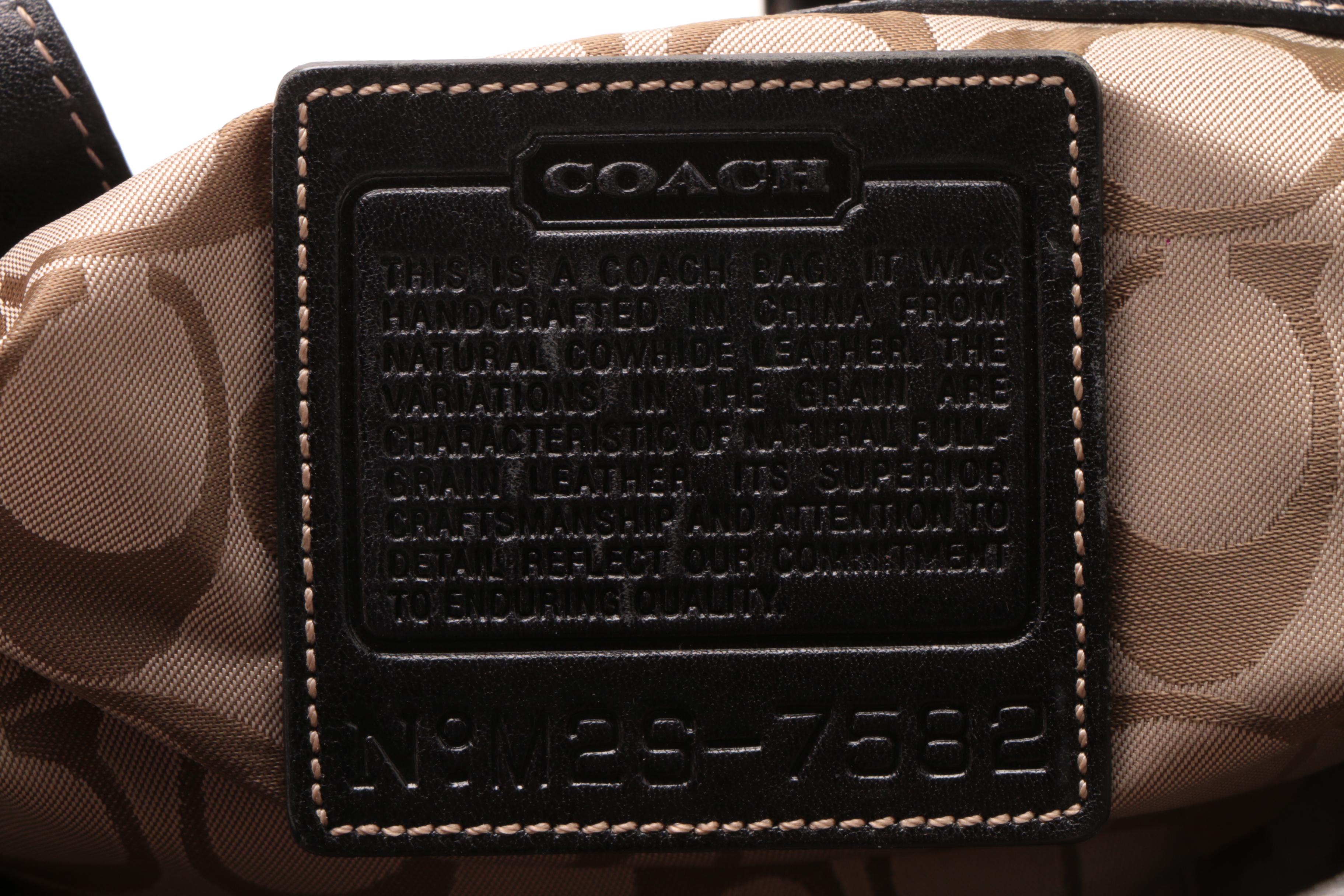 Coach Hampton Black Leather Tote Bag