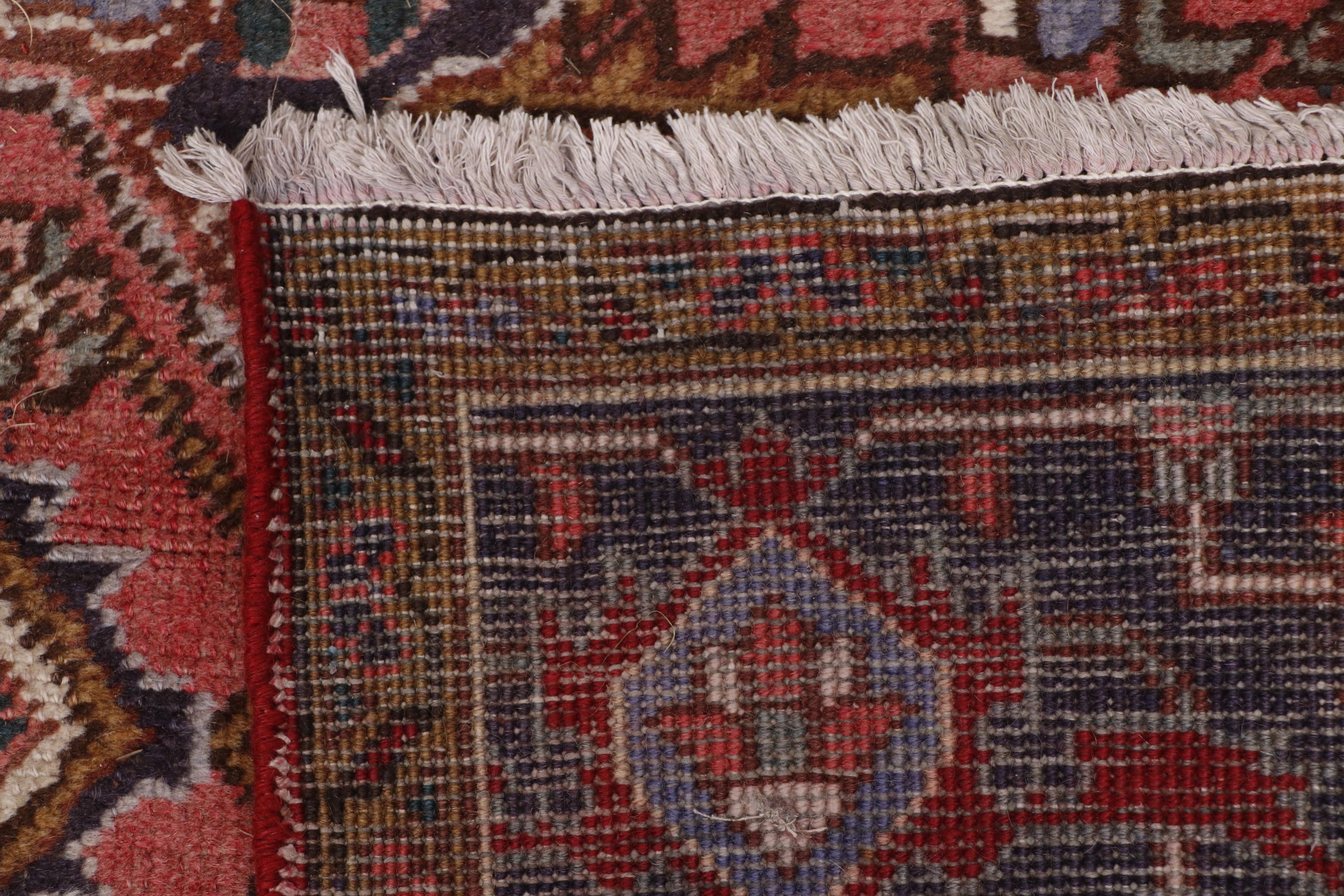 Hand-Knotted Persian Heriz Wool Room Sized Rug