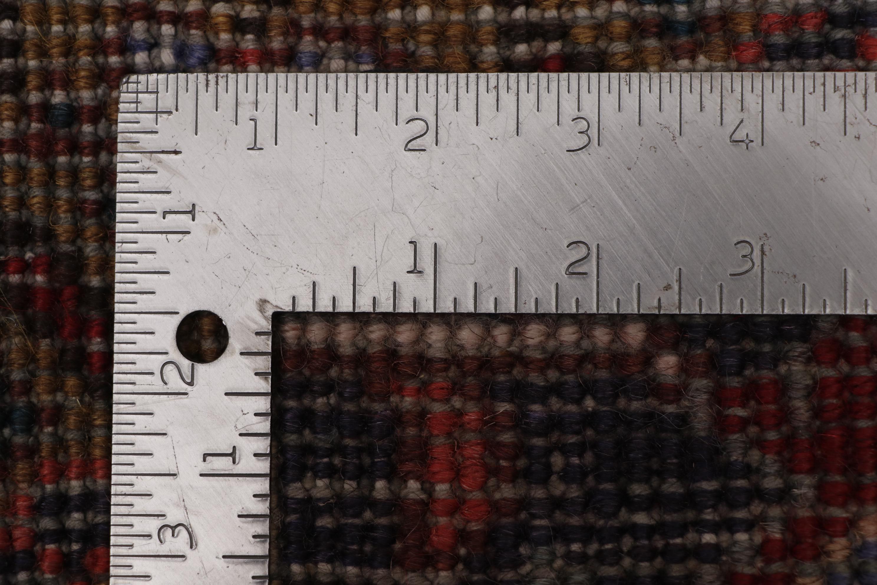 Hand-Knotted Persian Heriz Wool Room Sized Rug