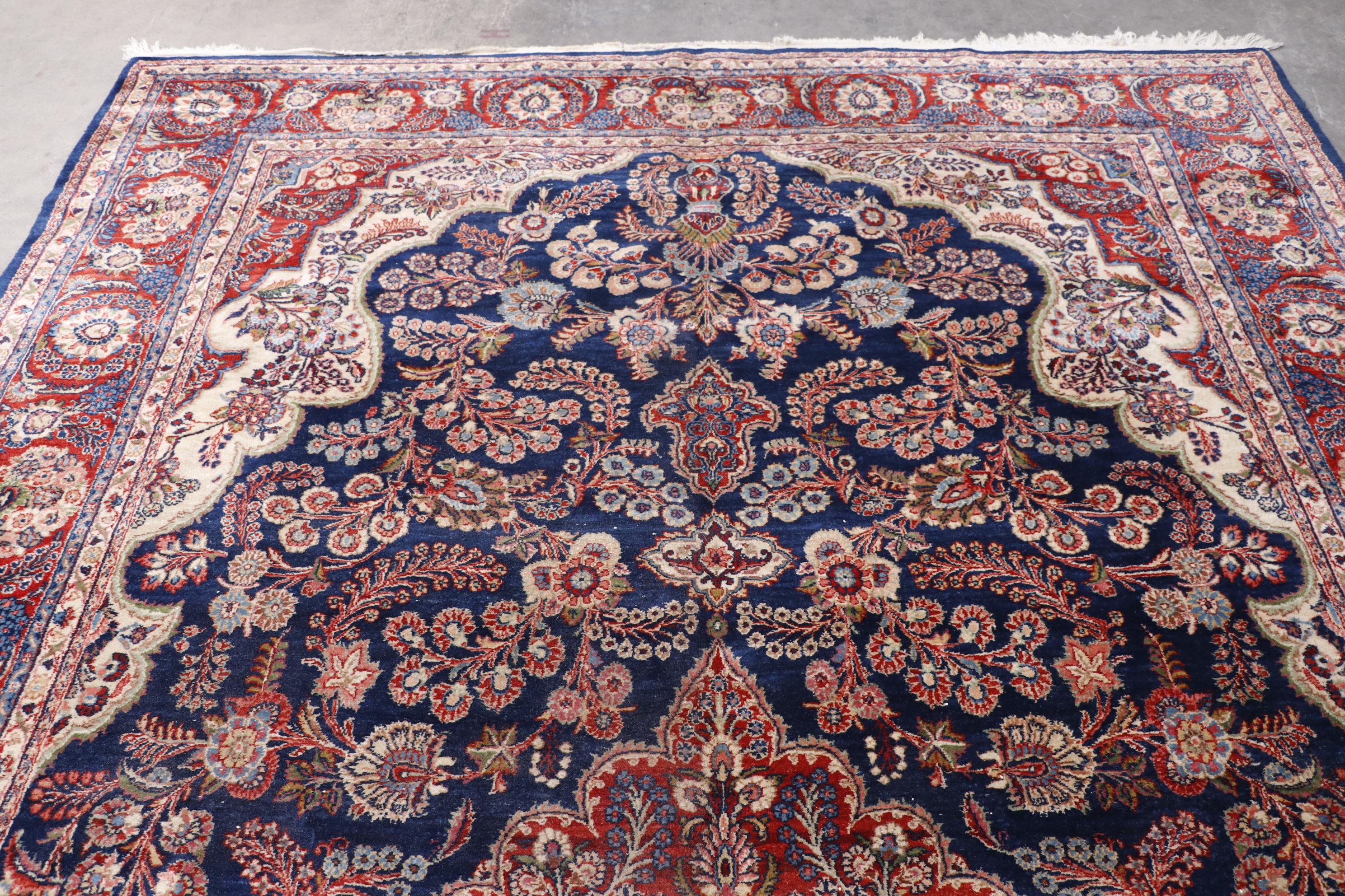 Hand-Knotted Persian Sarouk Wool Palace Sized Rug